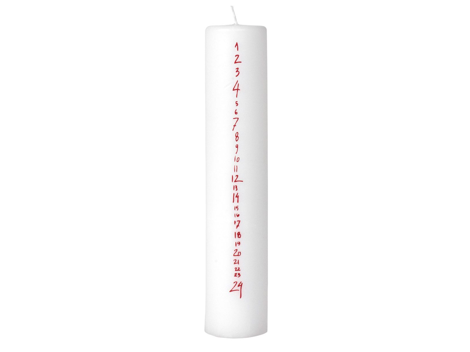 Broste Copenhagen Duftkerze Handwritten Kalenderlicht weiß 25cm