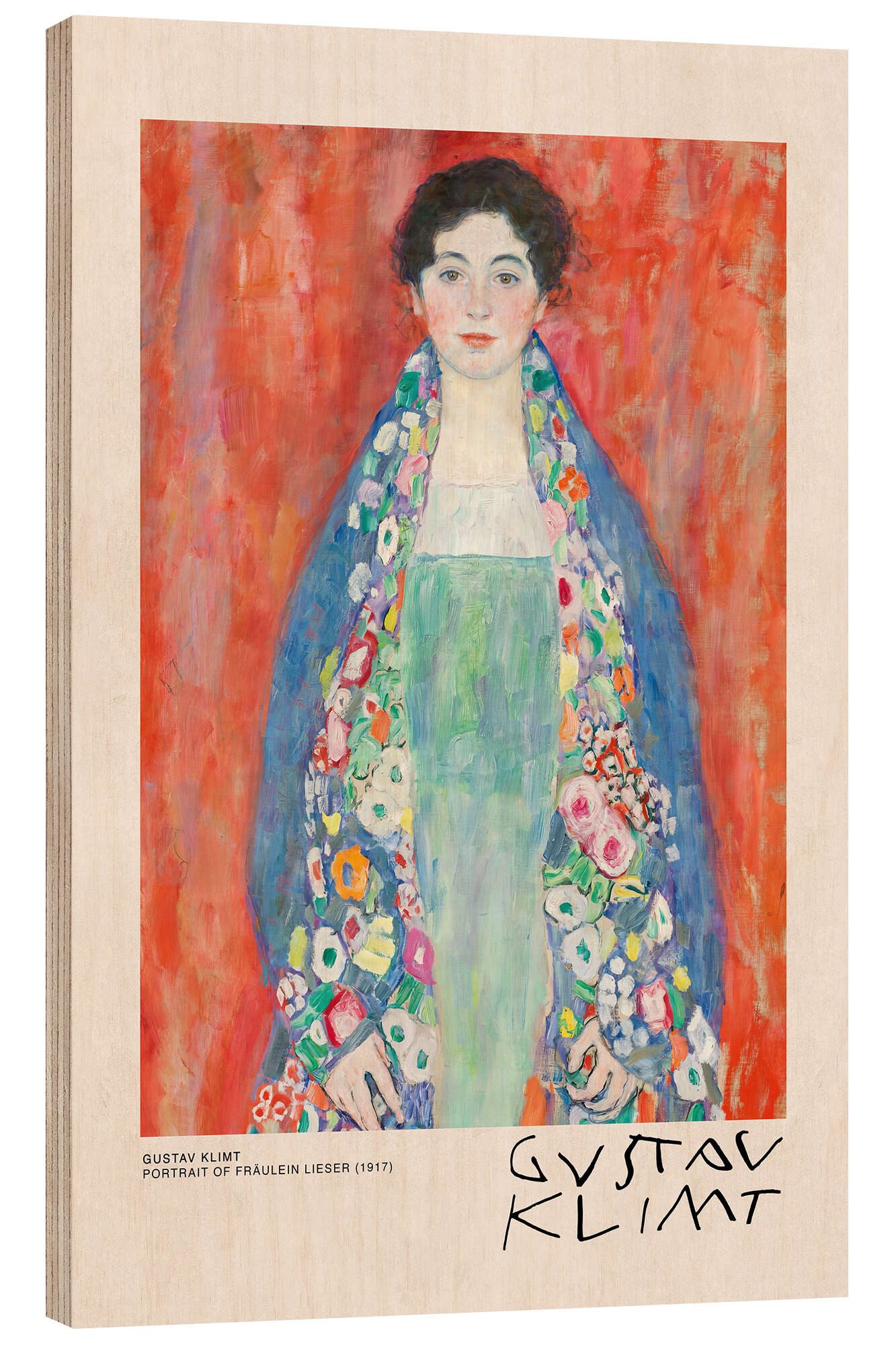 Posterlounge Wandbild Portrait of Fräulein Lieser (1917), Gustav Klimt, erhältlich als Poster, Leinwandbild, Wandsticker oder Acrylglasbild