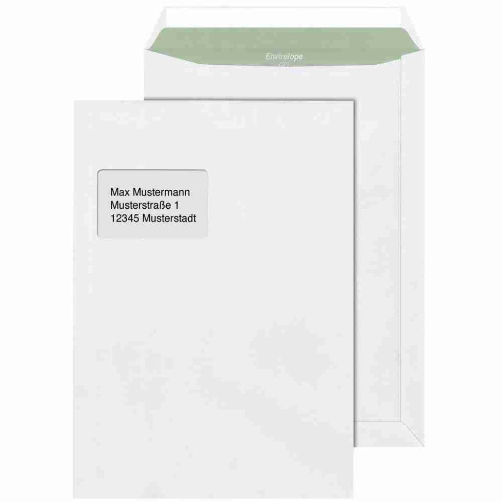 MAILMEDIA Briefumschlag MAILmedia Versandtaschen Envirelope DIN C4 25 St., weiß