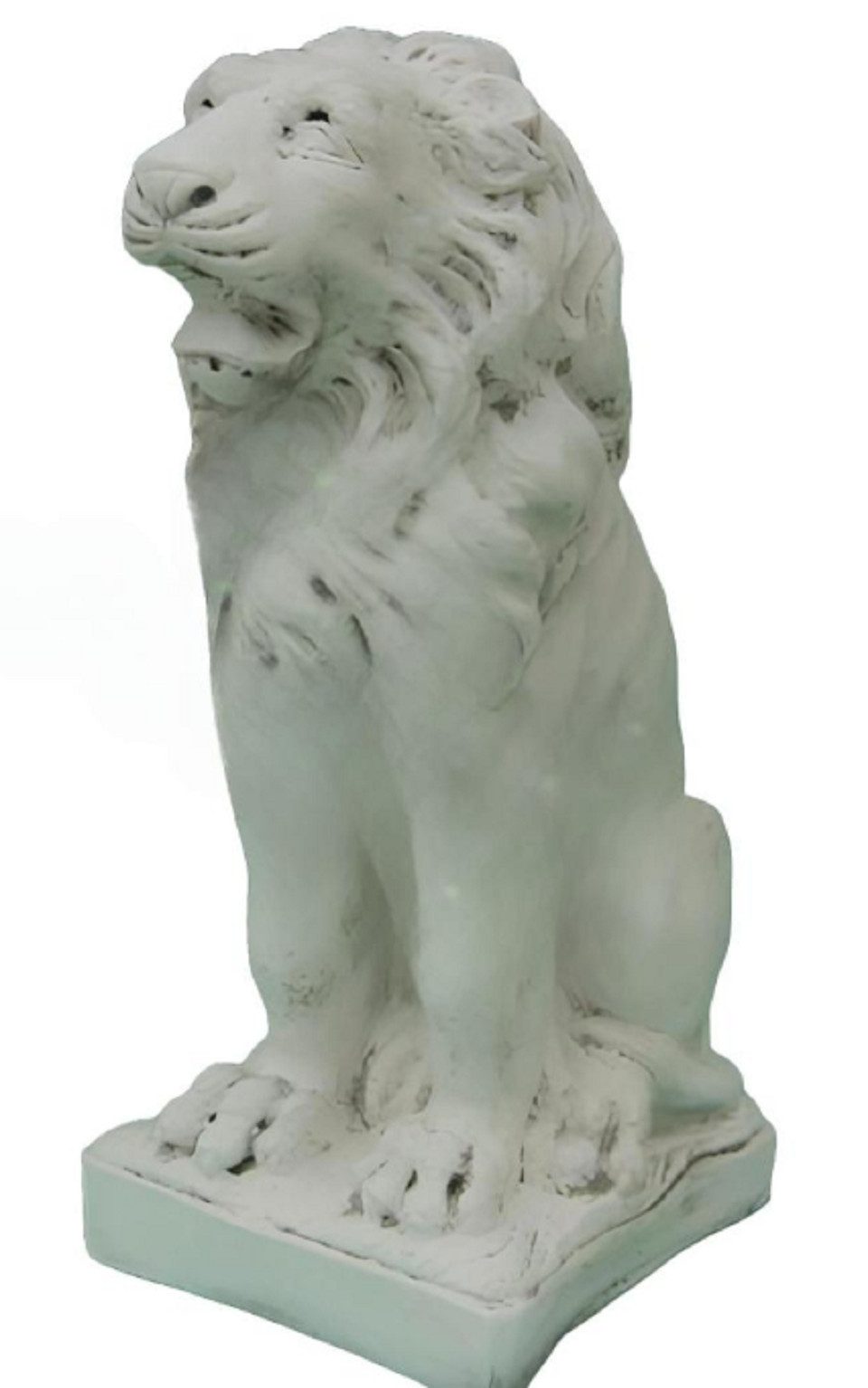 Xlmoebel Tierfigur Elegante Löwenfigur aus hochwertigem Material für stilvolle Gartendeko (Lowe sitzendem Material: Kunststoff/Acryl 55 cm), Hergestellt in Europa
