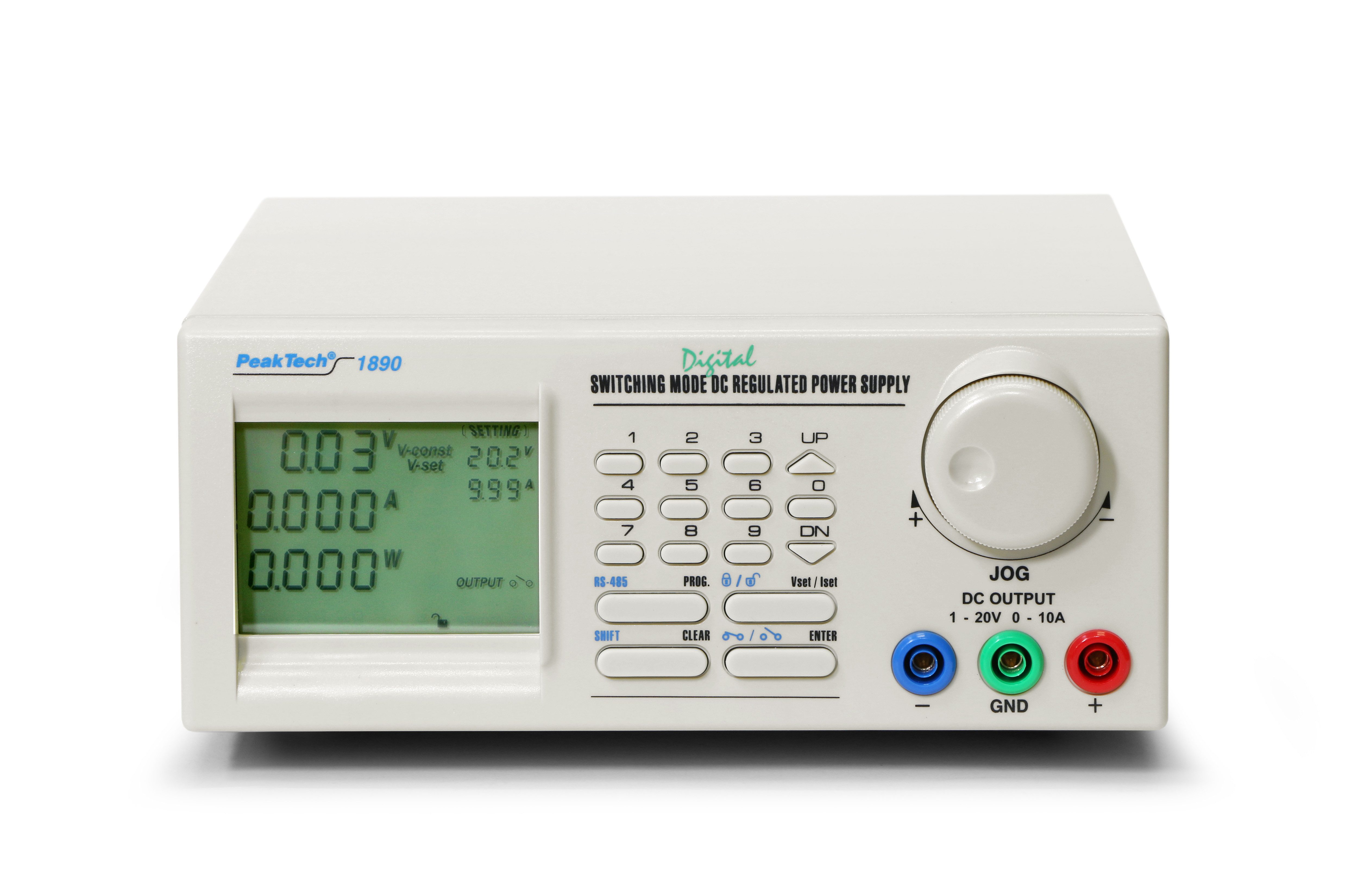 PeakTech Labor-Schaltnetzteil DC 1 - 20V / 0 - 10A mit USB Labor-Netzteil