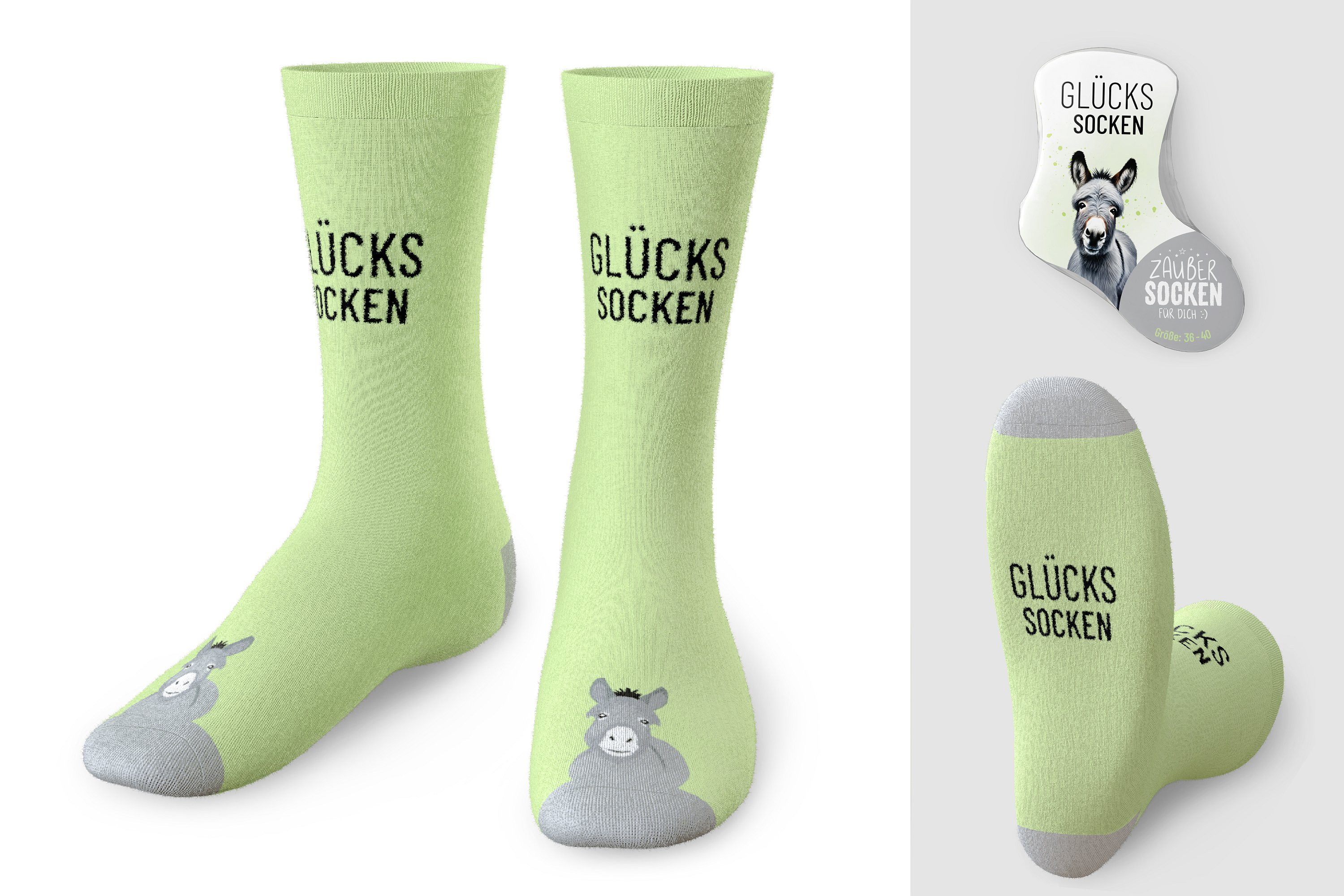 La Vida Kuschelsocken Damen Socken Zaubersocken Gr 36-40 Geschenk la vida Esel 3758041
