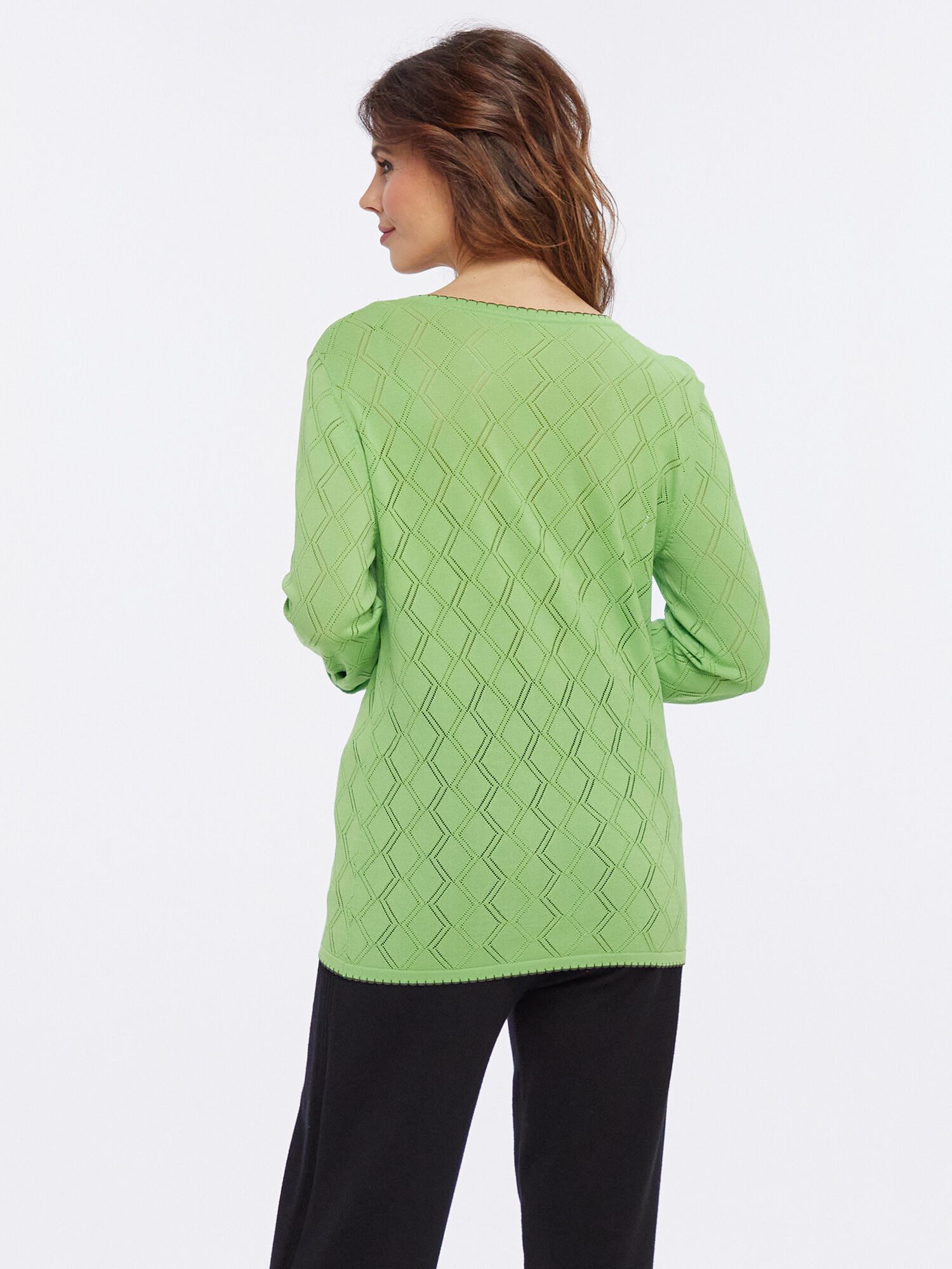 PUNTO & FILO V-Ausschnitt-Pullover Strickpullover Figurumspielend günstig online kaufen