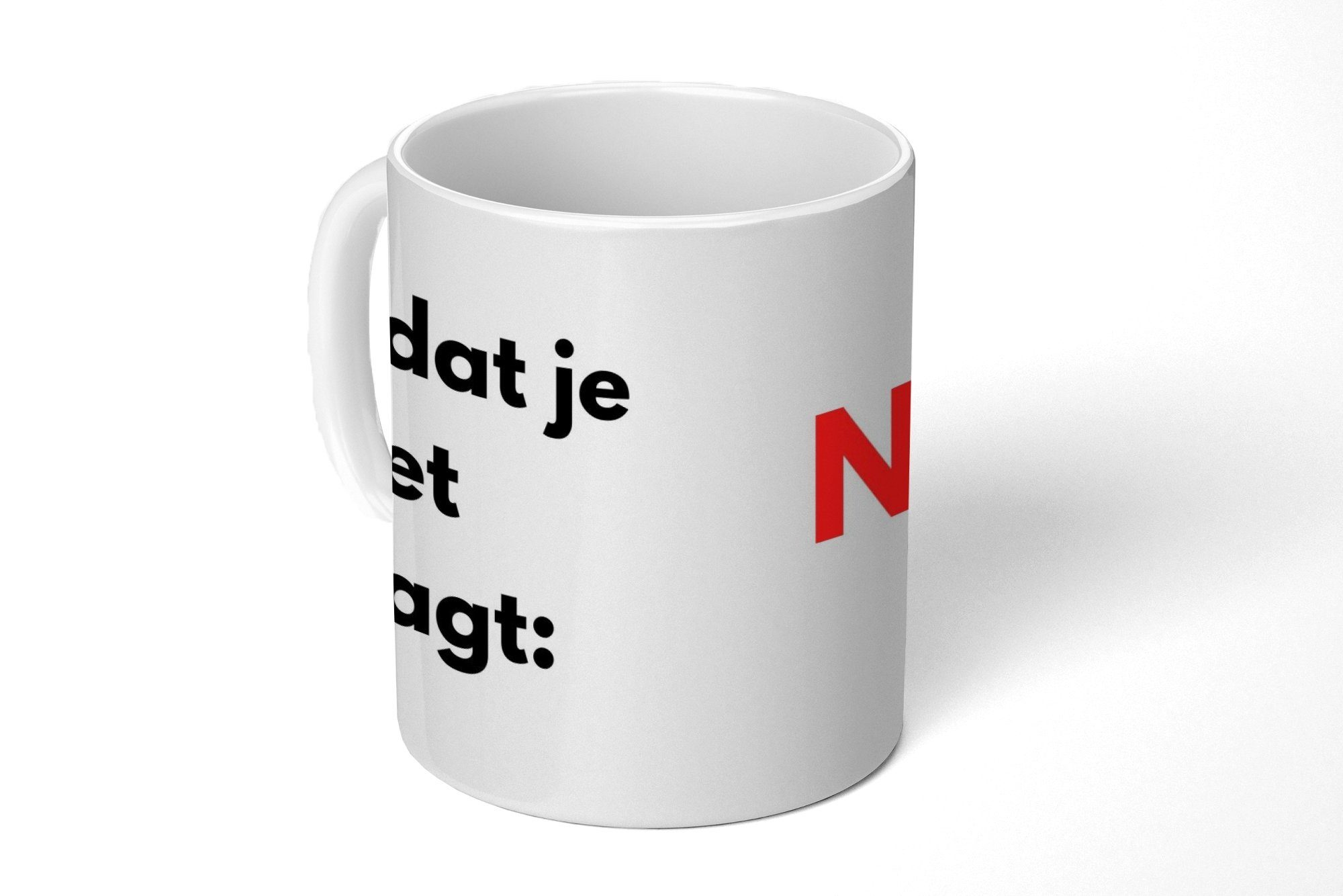 [Höchste Qualität haben!] MuchoWow Tasse Zitat - Kaffeetassen, Sprichwörter fragst, Keramik, du Bevor Becher, - Teetasse, Geschenk Teetasse