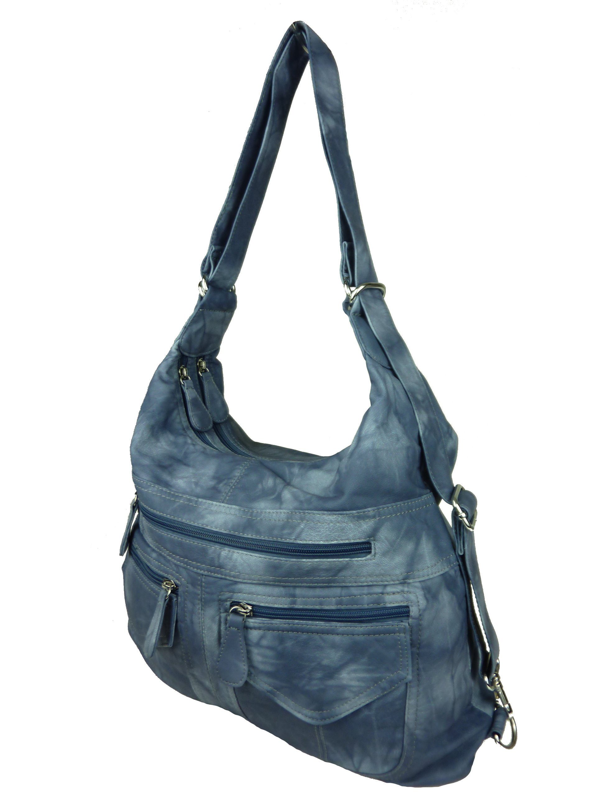 Taschen4life Schultertasche Rucksacktasche AK3435 Multifunktionstasche Schultertasche, Rucksack – Bild 2 von 5