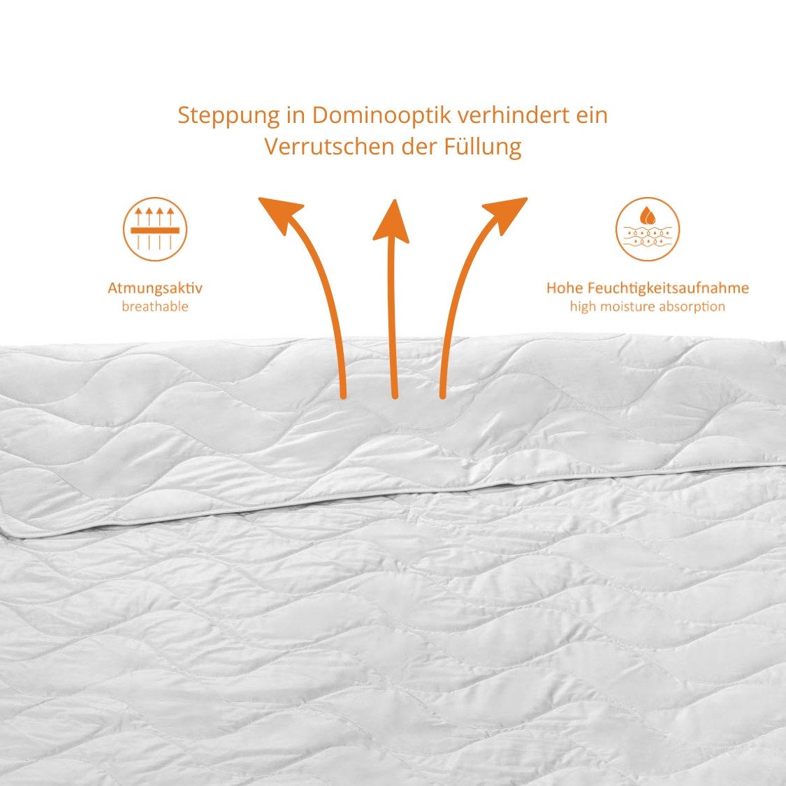 sleepling Sommerbettdecke Wildseidendecke, 135x200 cm, 155x220 cm und weitere Größen, Füllung: 100% Wildseide, Bezug: 100% Baumwolle, kühlend und feuchtigkeitsregulierend, Made in EU