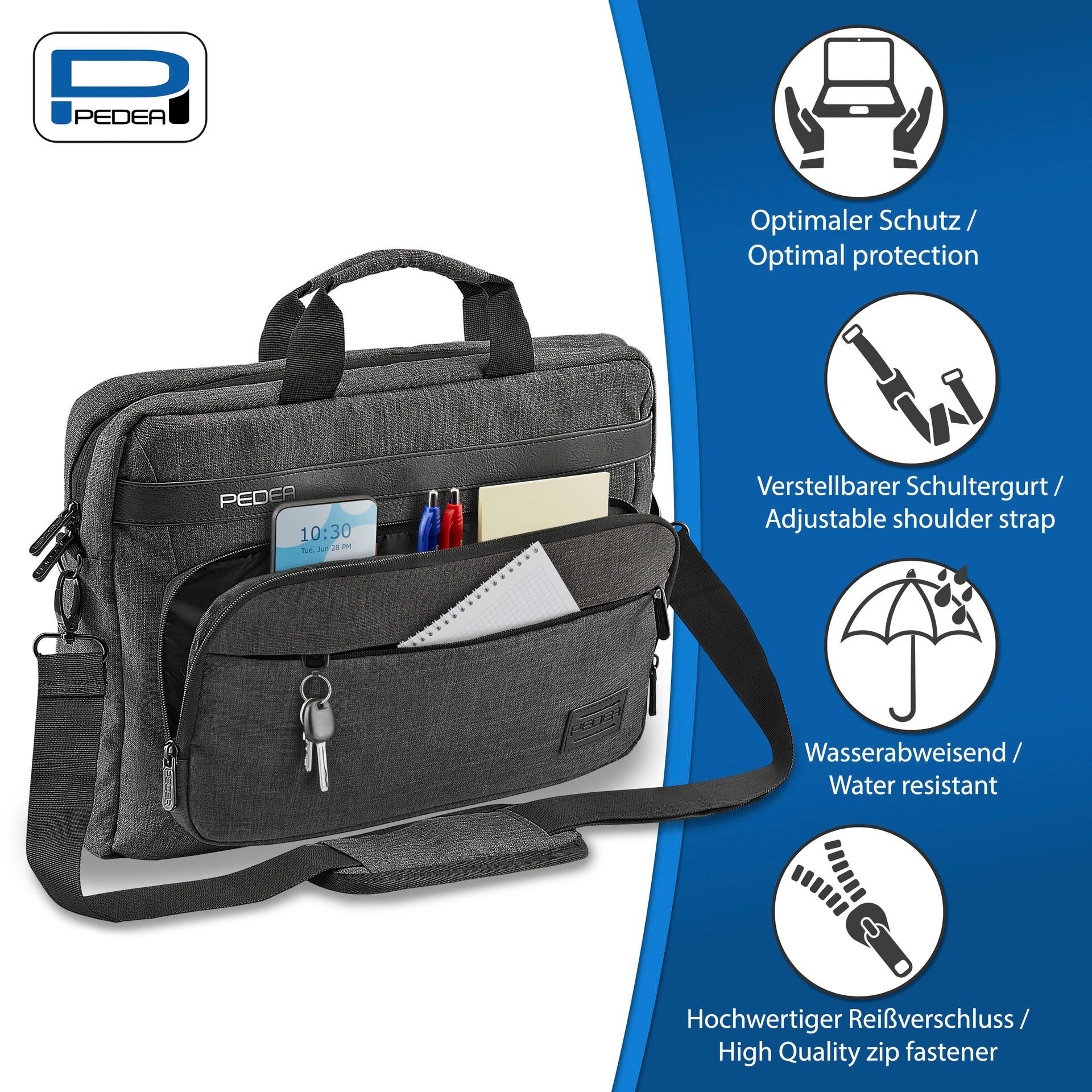 PEDEA Laptoptasche URBAN compact 43,9cm (17,3) günstig online kaufen