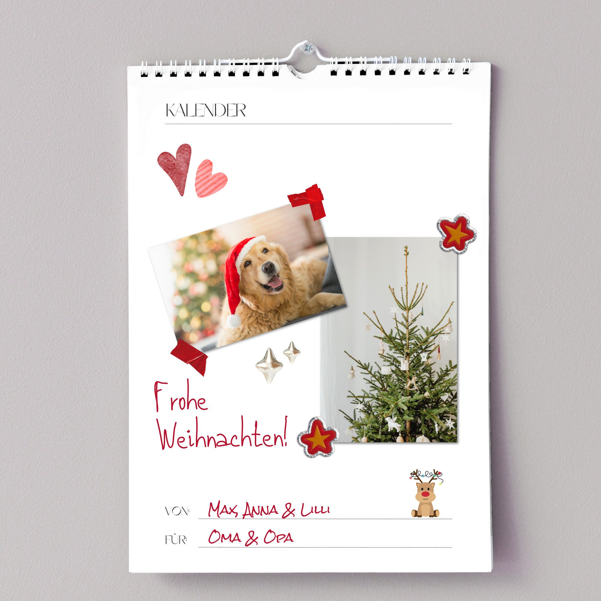 CUPCAKES & KISSES Bastelkalender Bastelkalender A3, Weiß, Jahresunabhängig