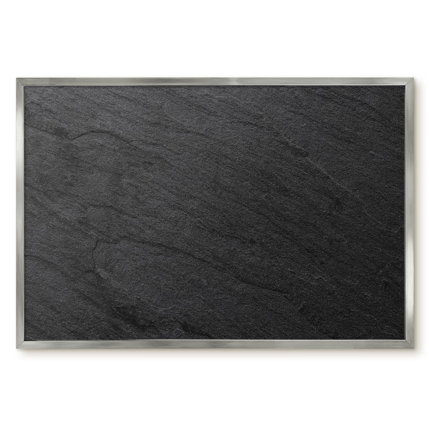 Tulup Magnettafel Stilvolle Magnettafel mit Rahmen für Magnete und Erinnerungen, Schwarze Textur, Schwarz
