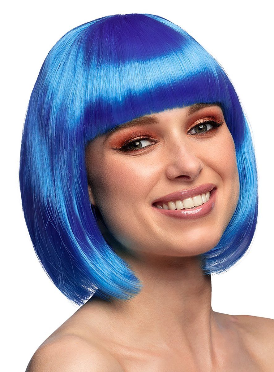 Boland Kostüm-Perücke Pagenschnitt blau - Kostüm Perücke für Fasching