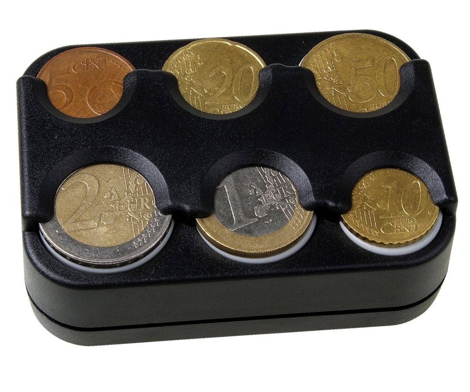 Cent 50 Münzen Münzetui Münzsortierer Kapsel Münzbox CarStyling Münzhalter Münzdose 20 2 10 5 Euro 1