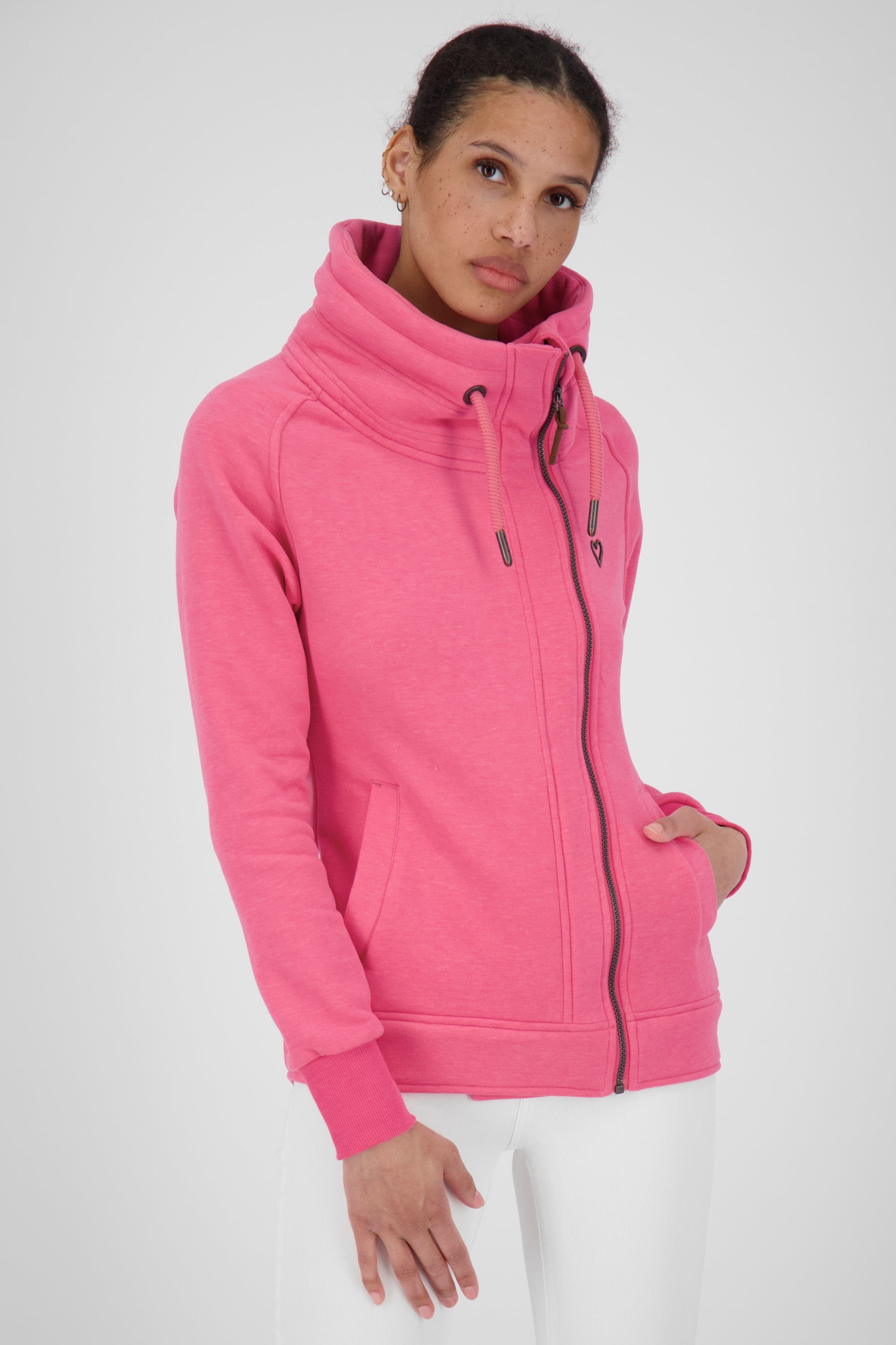 [Heiße Verkäufer] Alife & Sweatjacke MerylAK Sweatjacke Kickin flamingo Sweatjacket Damen