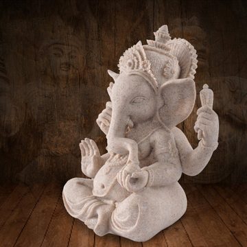 HYTIREBY Buddhafigur Ganesha-Buddha-Statue, Sandstein-Skulptur