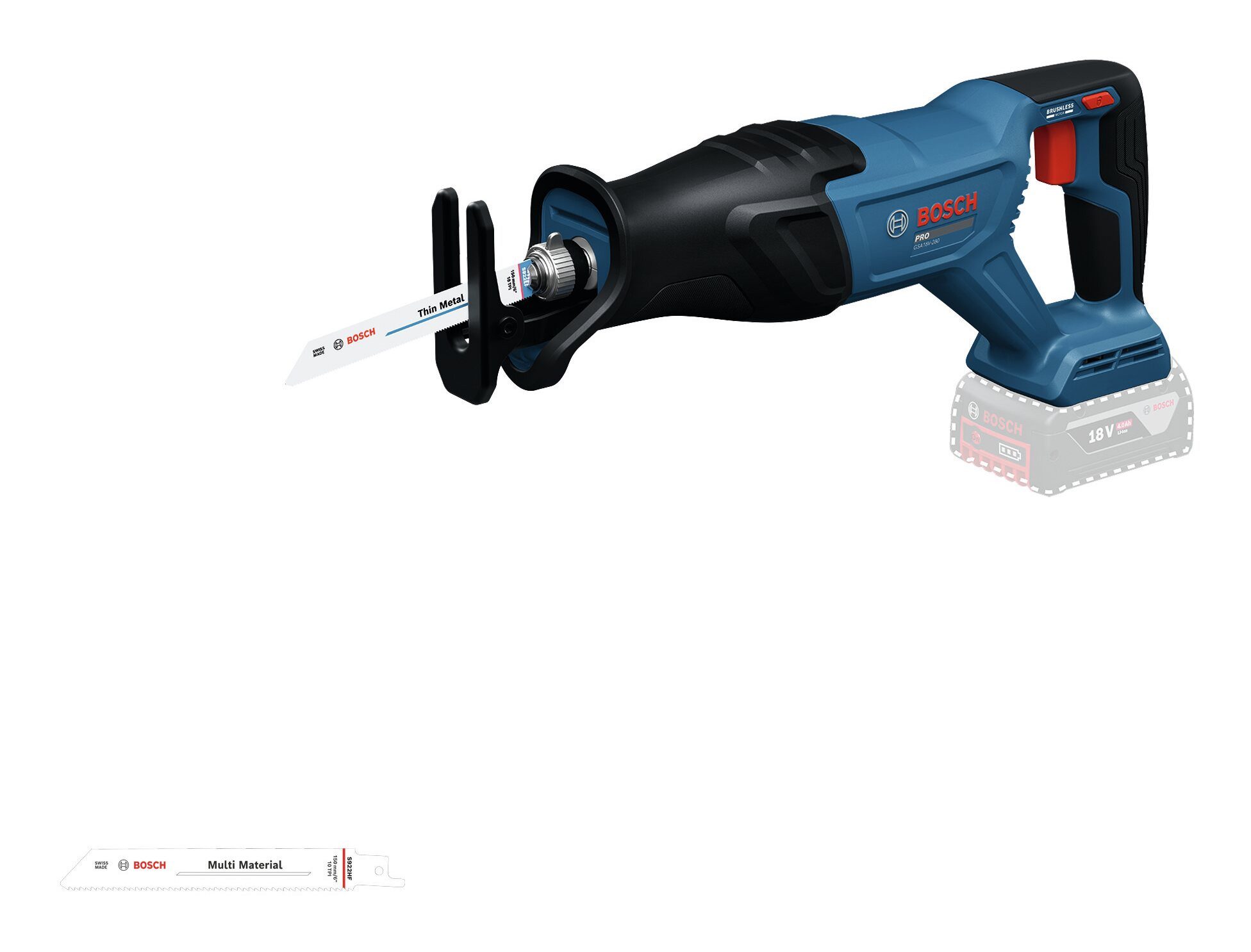 BOSCH Akku-Säbelsäge GSA 18V-280, Ohne Akku - im Karton