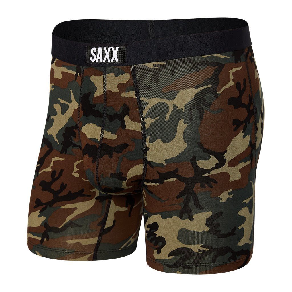 SAXX Lange Unterhose Saxx M Vibe Boxer Brief Herren Kurze Unterhose Woodland Camo