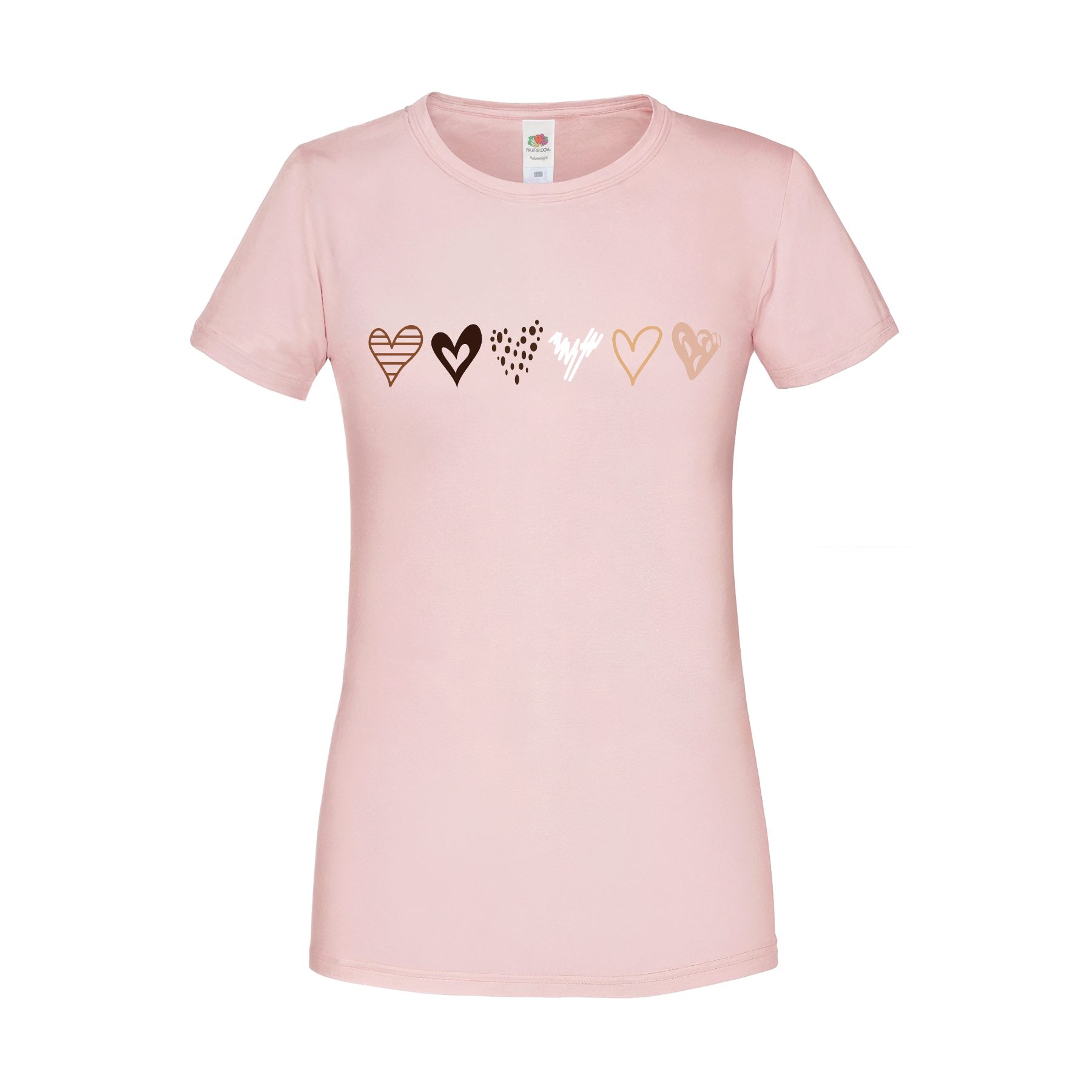 T-Shirt Damen T-Shirt "6 kleine Herzen"