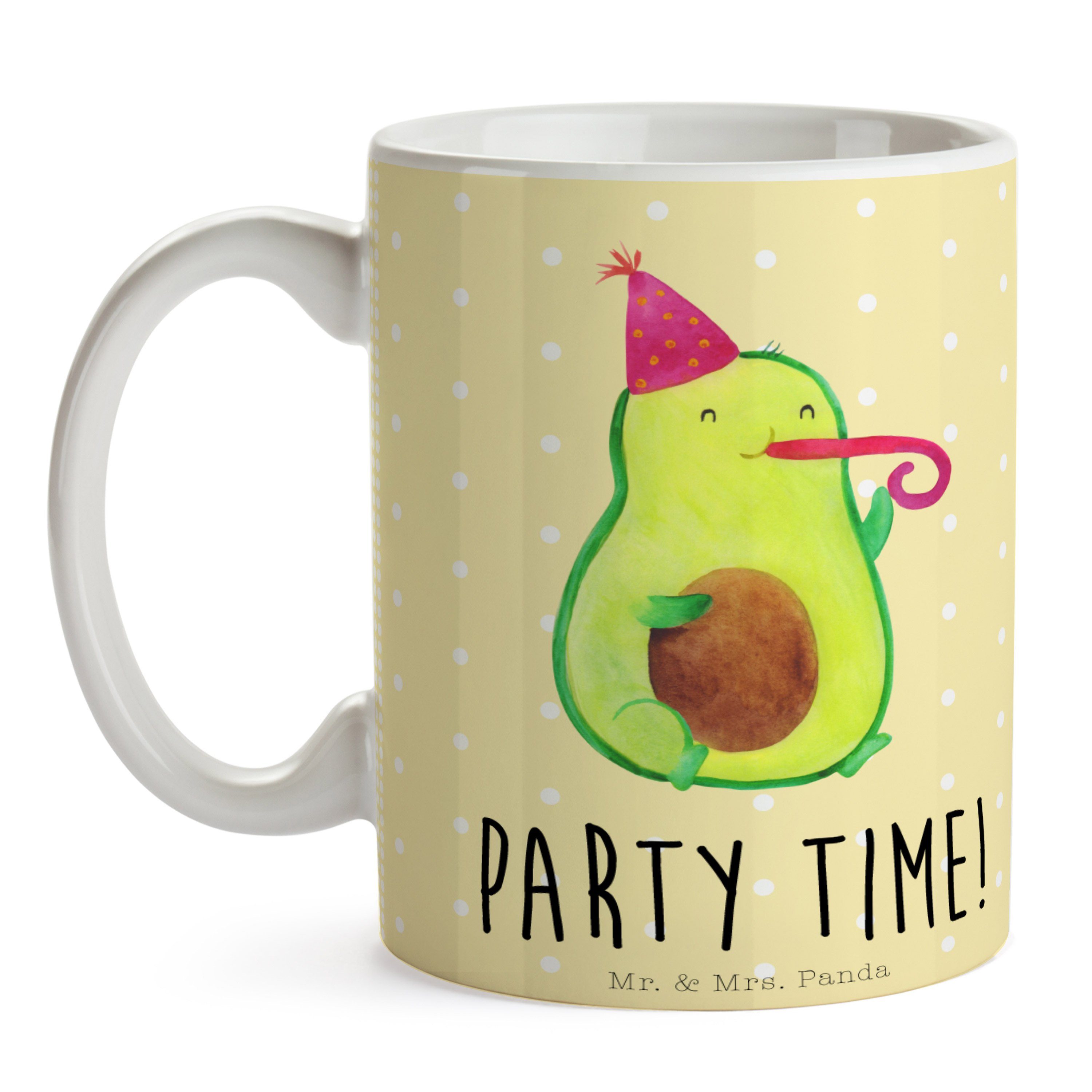 Pastell Mr. Party Tasse Veggie, Gelb Tass, Bestanden, - & Panda Geschenk, Keramik - Time Mrs. Avocado
