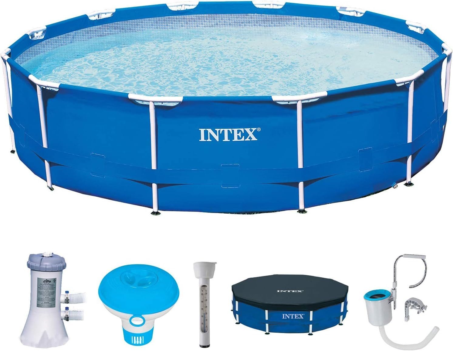 Intex Whirlpool INTEX 28214 Metall Frame Pool Set 366x84cm Schwimming Pool Outdoor