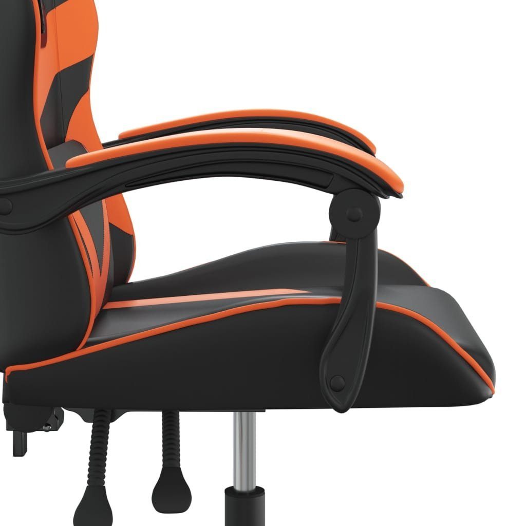 Drehbar Kunstleder und furnicato (1 Orange Gaming-Stuhl St) Schwarz