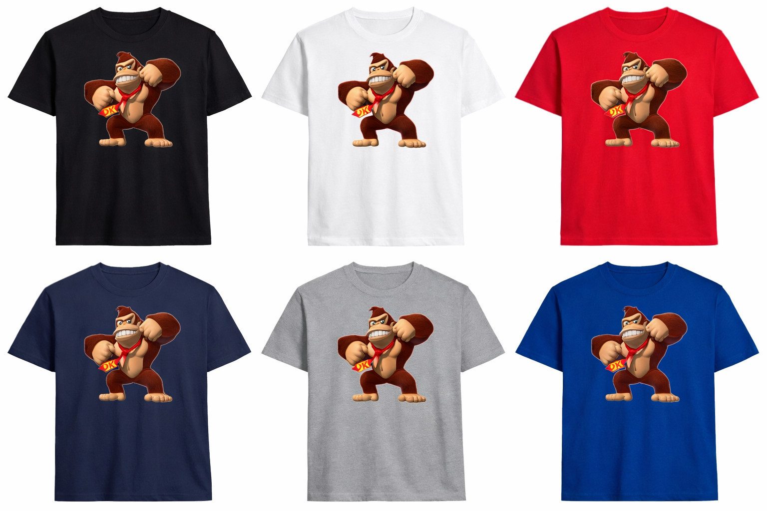 T-Shirt Herren Donkey Kong Gorilla Affe Retro Konsole