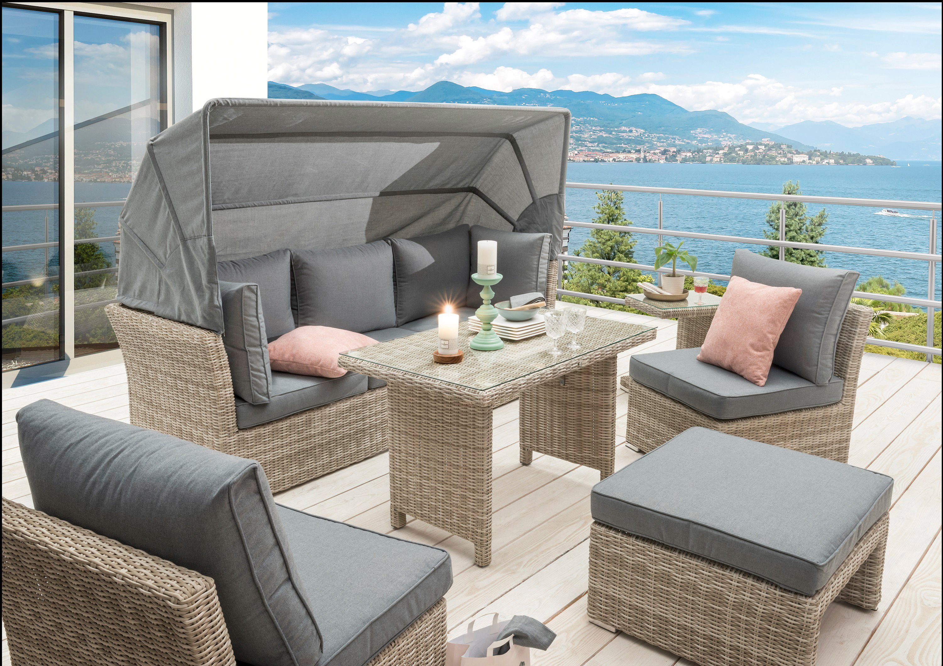 Destiny Loungeset »Aruba«, Dining-Loungeset mit 6 Sitzplätzen online kaufen  | OTTO