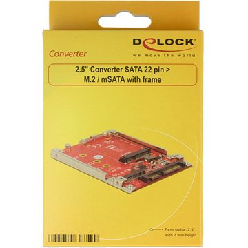 Delock 2.5" Konverter SATA 22 Pin > M.2 / mSATA Mainboard