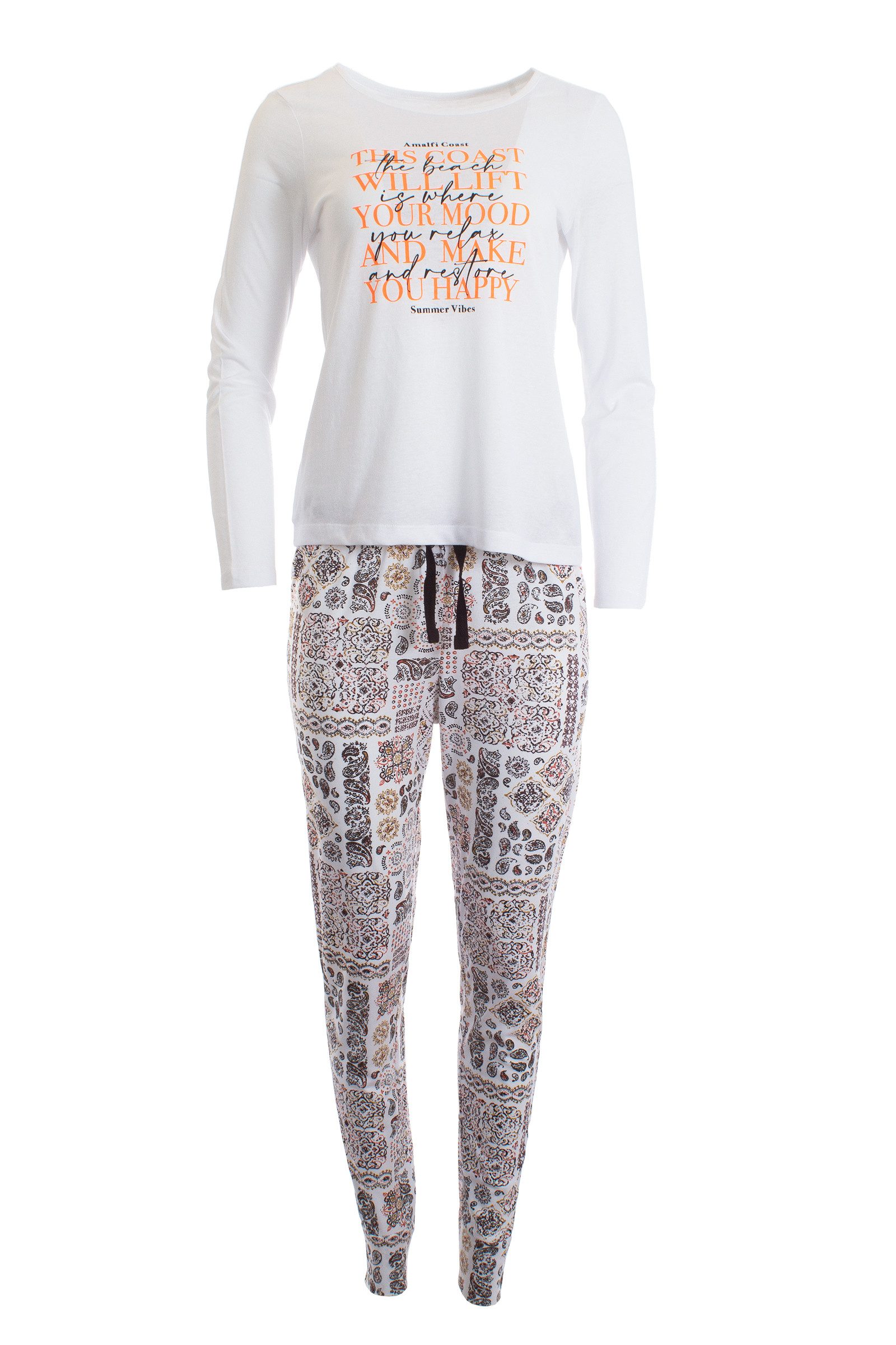 Era&Me Pyjama Damen Pyjama Set Schlafhose + Langarm Oberteil (Schlafanzug S günstig online kaufen