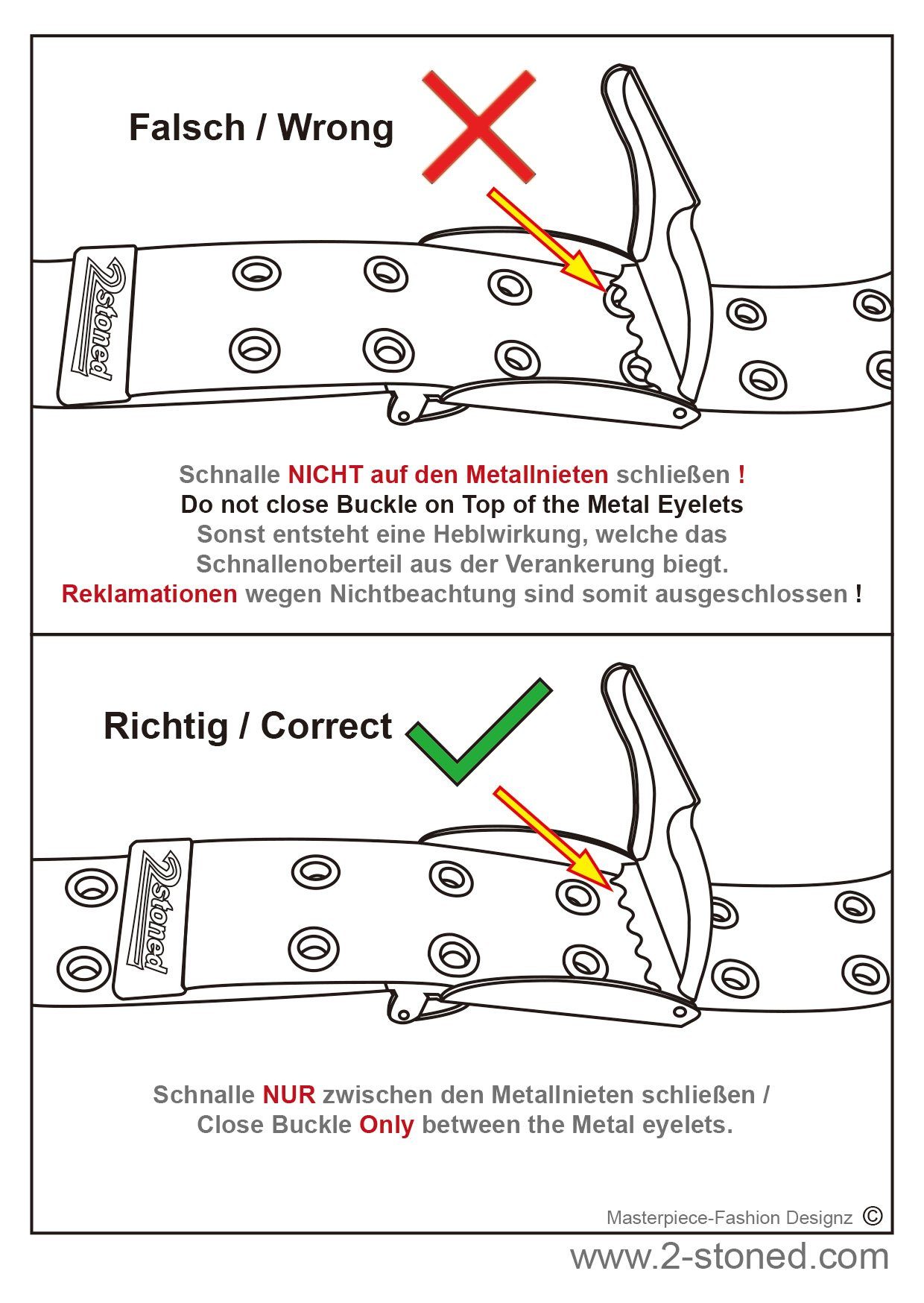 Unisex, matte Nietengürtel nicht lang 2Stoned cm Classic, Koppelgürtel Schnalle Lochnieten, kürzbar breit, Weiß doppelreihige 4 cm 120