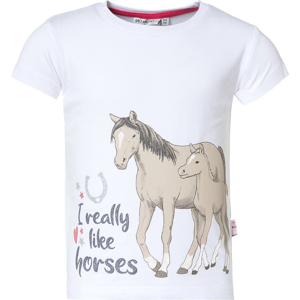 Kinder Kids (Gr. 92 -146) Salt & Pepper T-Shirt T-Shirt für Mädchen, Pferde