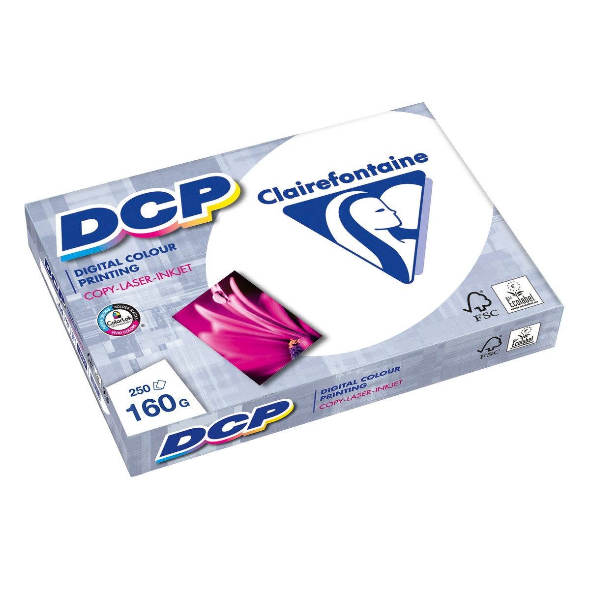 CLAIREFONTAINE Drucker- und Kopierpapier Clairefontaine Kopierpapier 160g/m² hochweiß DIN A4 250 Blatt