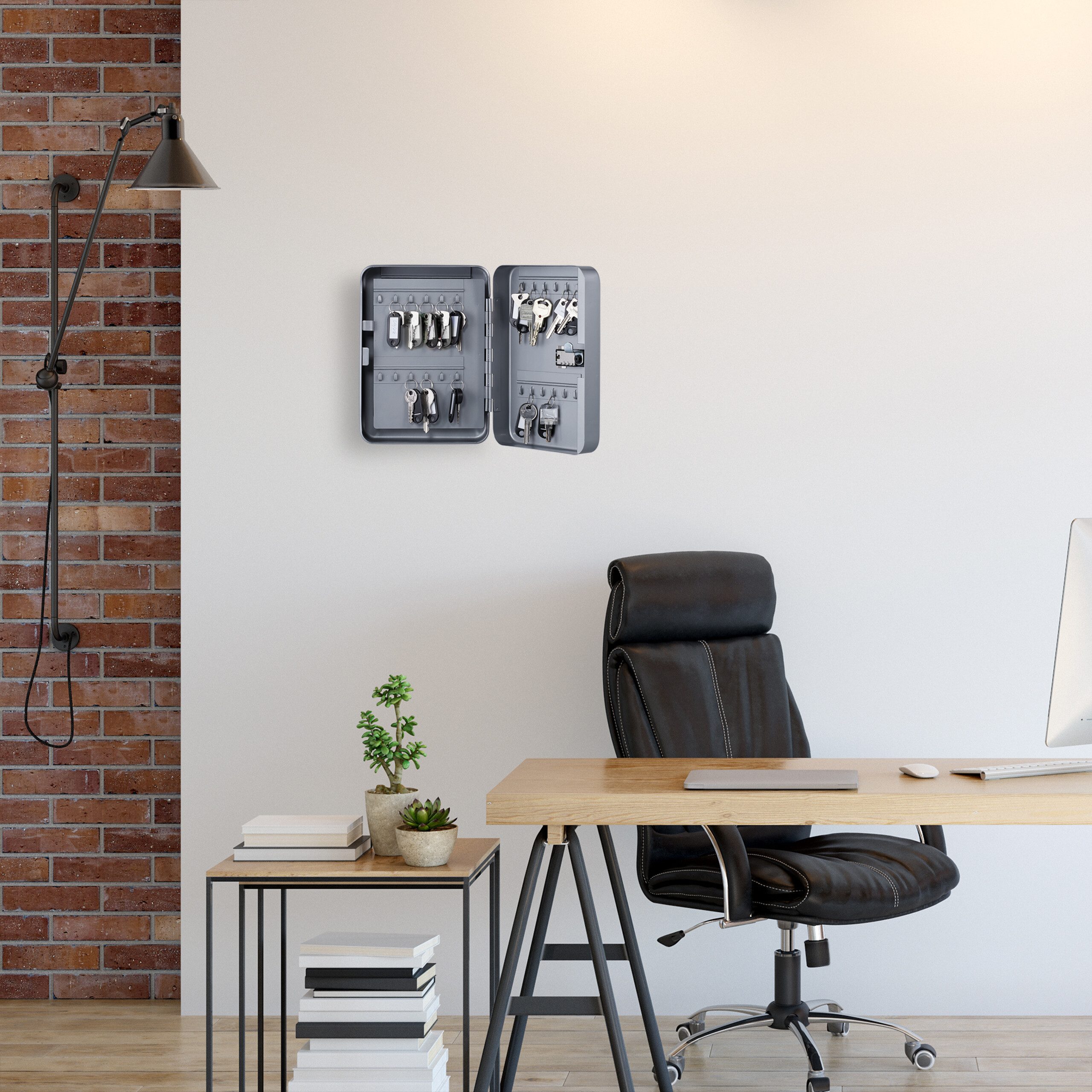 relaxdays Schlüsselkasten mit Zahlenschloss, grau günstig online kaufen