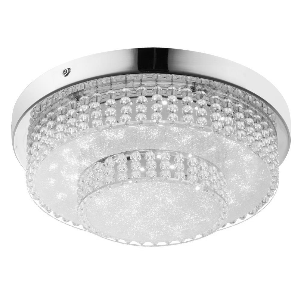 Neutralweiß, LED LED-Leuchtmittel Wohnzimmerlampe Deckenlampe mit verbaut, etc-shop Kristallleuchte fest Deckenleuchte, Deckenleuchte