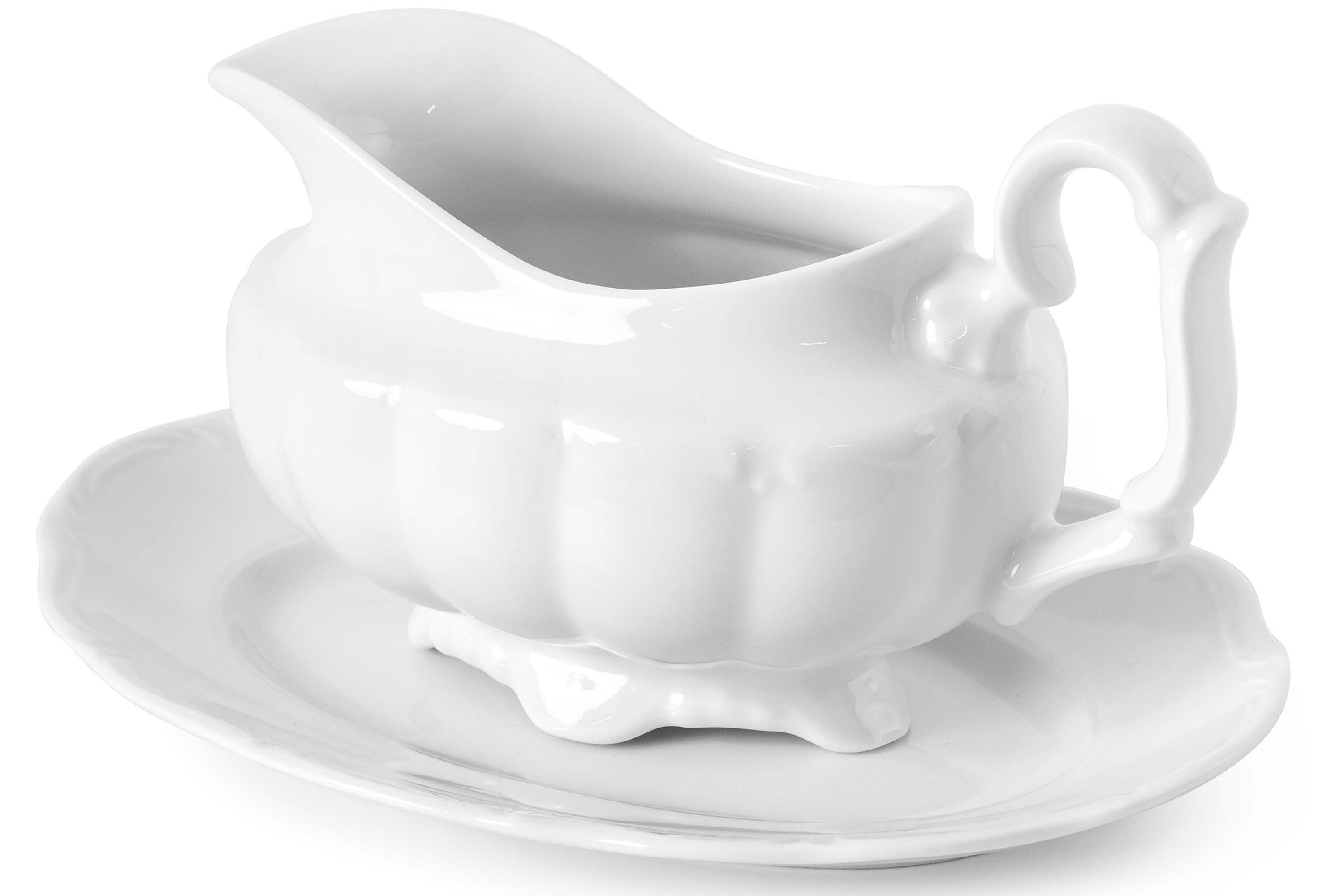 KONSIMO® Schüssel CHODZIEZ MARIA TERESA Sauciere mit Untertasse, Porzellan, Hochwertiges Premium-Porzellan, handgefertigt – Bild 3 von 5