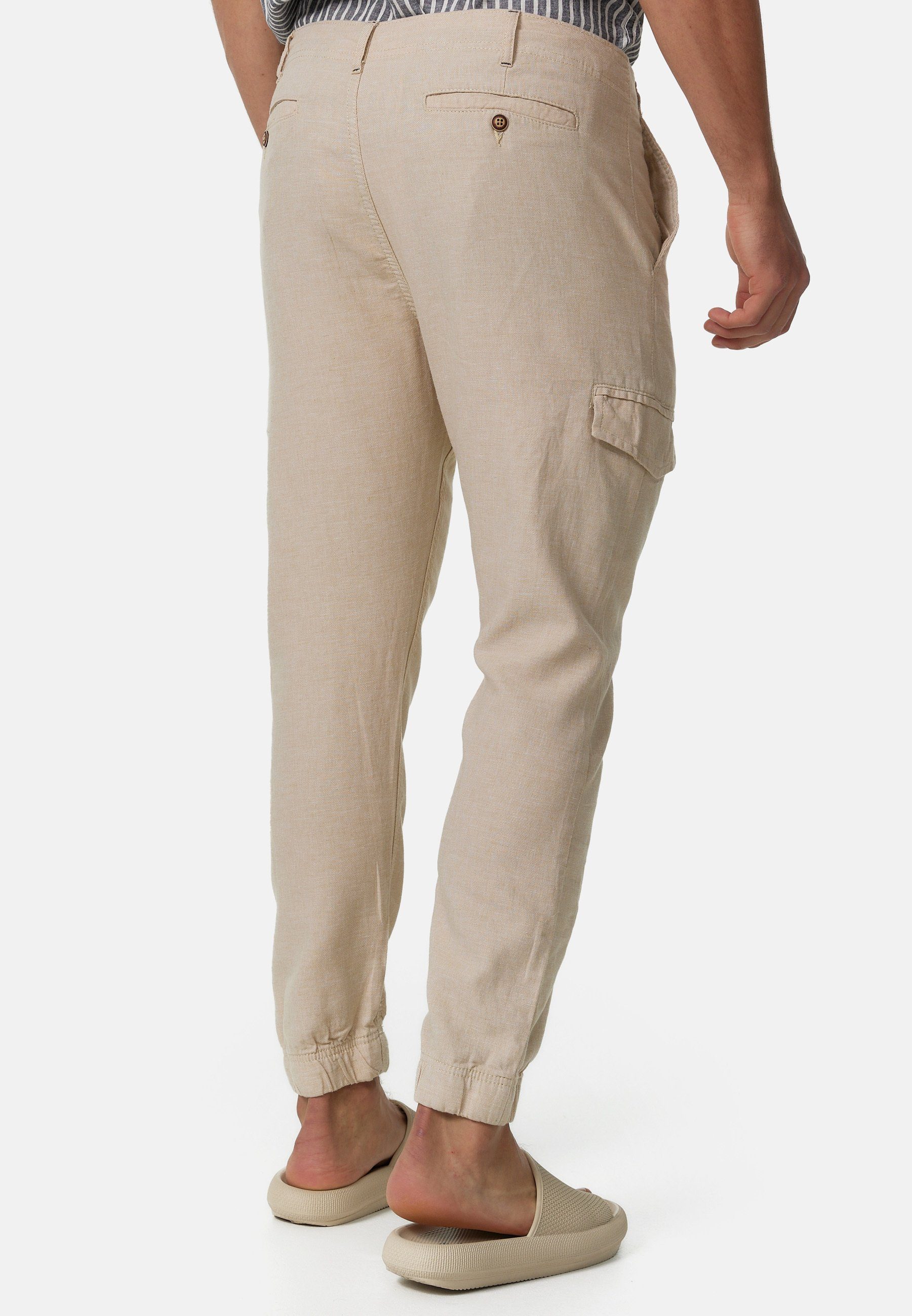 Indicode Leinenhose Herren Booth Sommerhose Leinen Herrenhose mit 6 Taschen, 55% Leinen