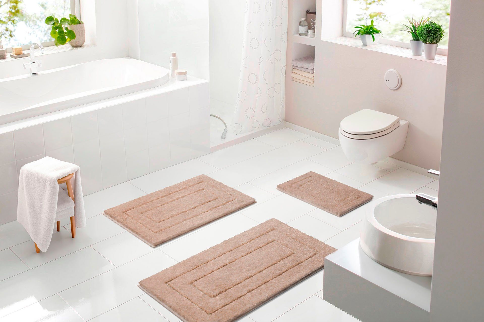 my home Badematte Eliane, Höhe 20 mm, rutschhemmend beschichtet, strapazier günstig online kaufen