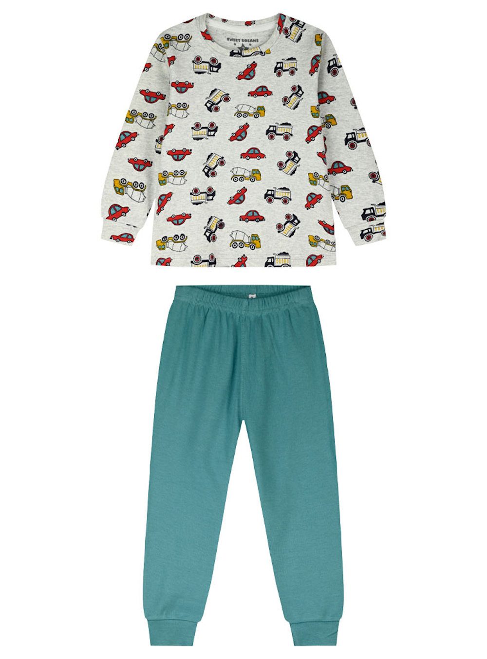 ENERGIERS Pyjama ENERGIERS Jungen Schlafanzug lang Pyjama Autos Ice Green (2 tlg)