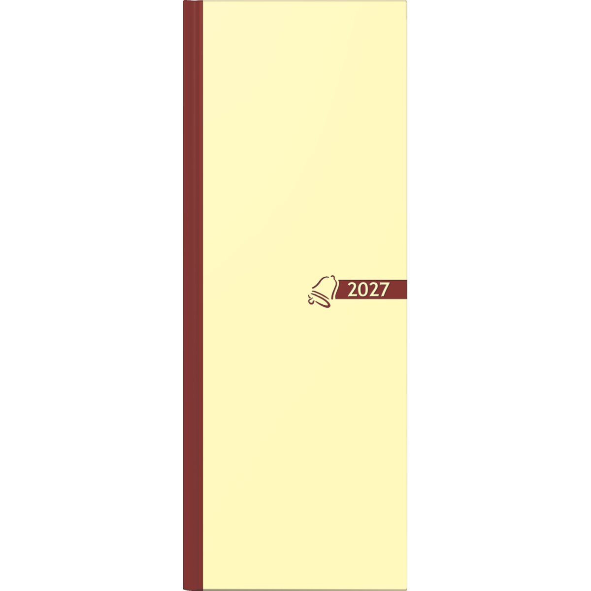 GLOCKEN Schreibtischkalender Tagebuch 110x297mm 1 Tag/Seite chamois Kalendarium 2027