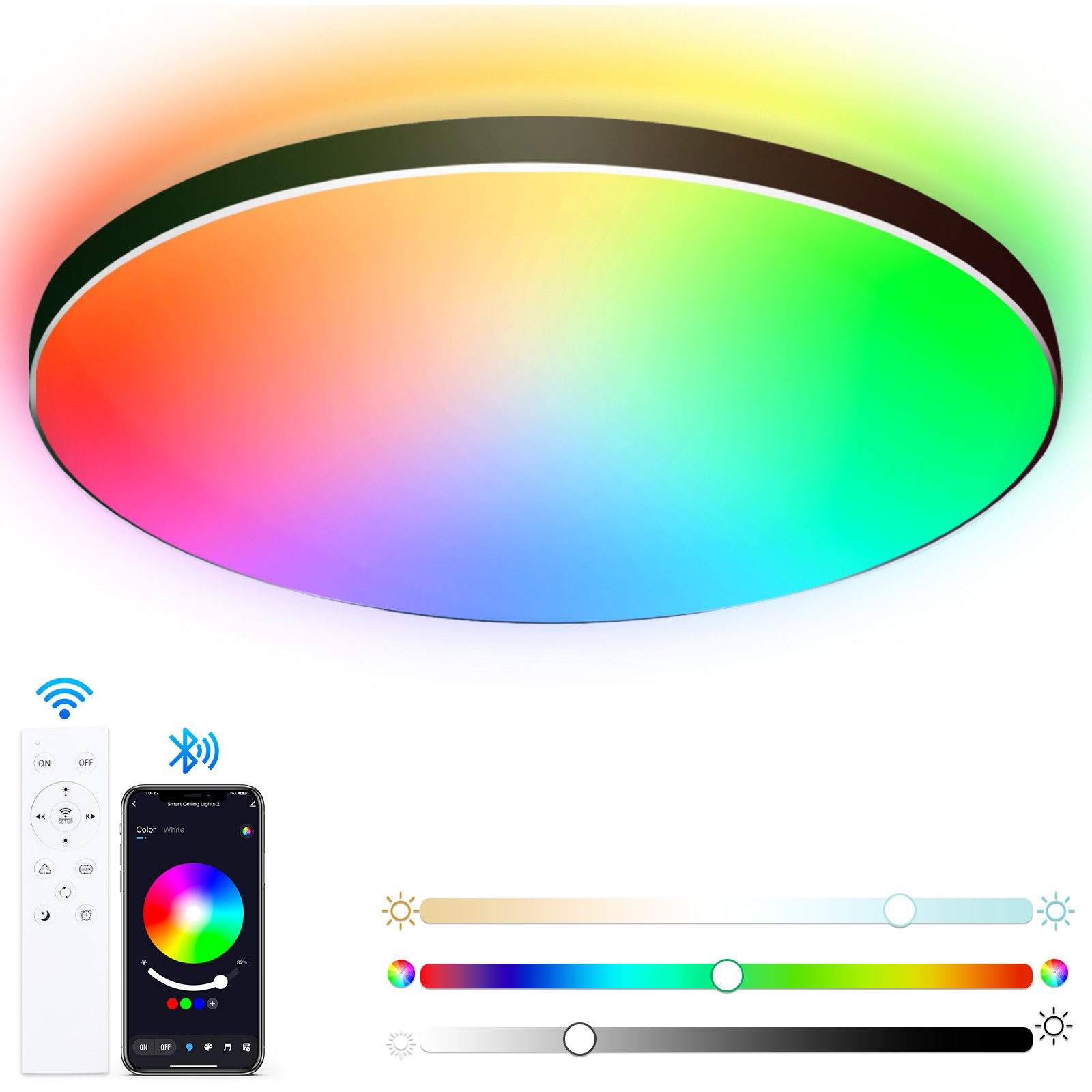 Oraymin Deckenleuchte RGB Smart Lampe LED günstig online kaufen