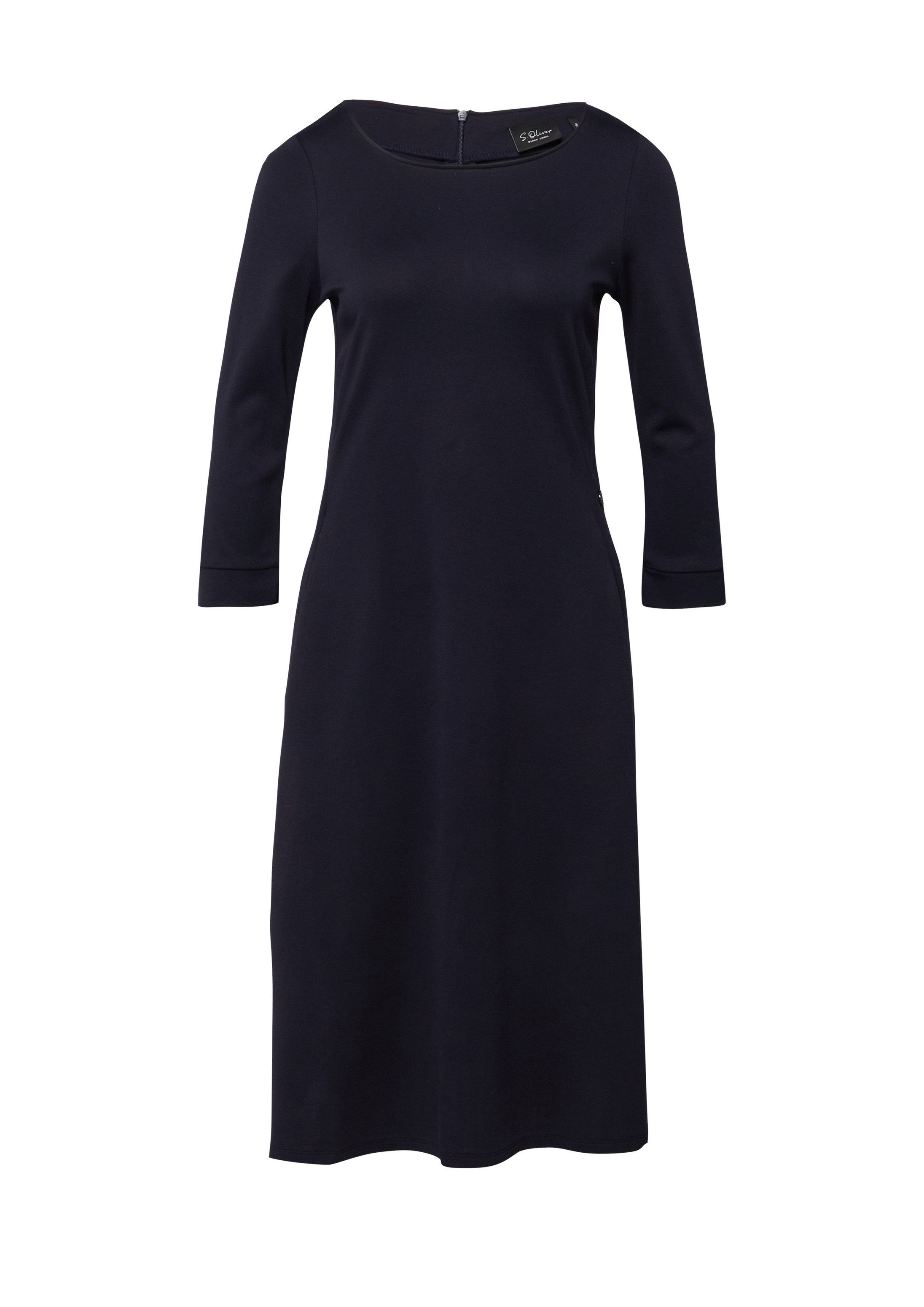 s.Oliver Midikleid Kleid Kleid aus Interlockjersey mit seitlichen Teilungsnähten