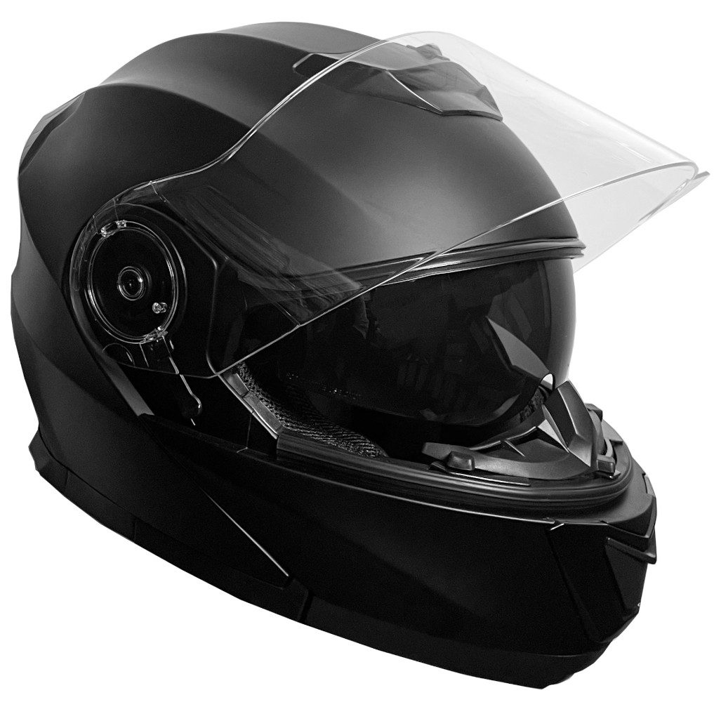 RALLOX Helmets Motorradhelm Klapphelm RALLOX 160 matt schwarz Helm Rollerhelm S M L XL