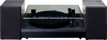 Lenco LS-300BK Plattenspieler mit ext. Lautsprechern Plattenspieler (Riemenantrieb)