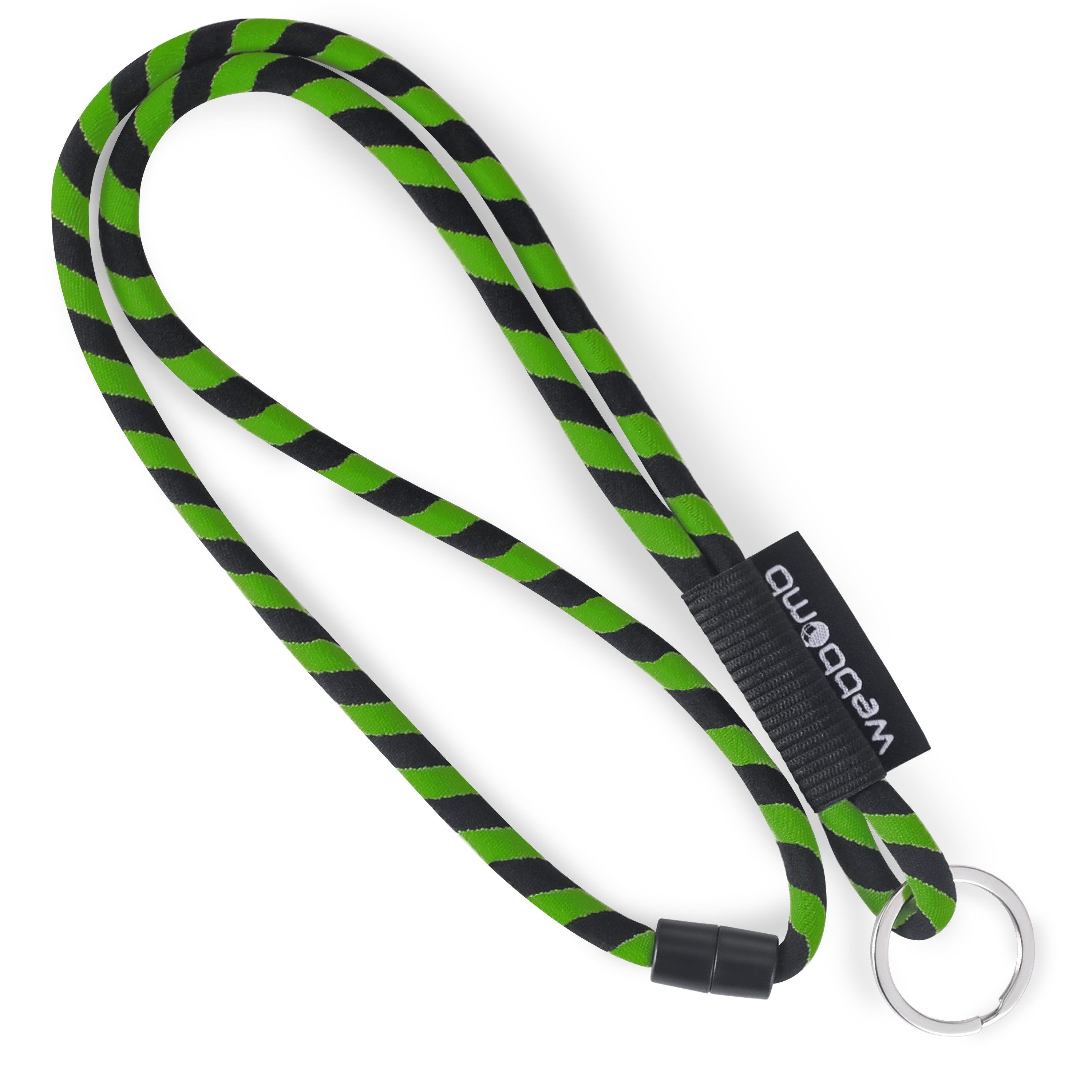 WEBBOMB Schlüsselanhänger Lanyard Tubular Schlüsselband mit Karabiner + Schlüsselring keychain