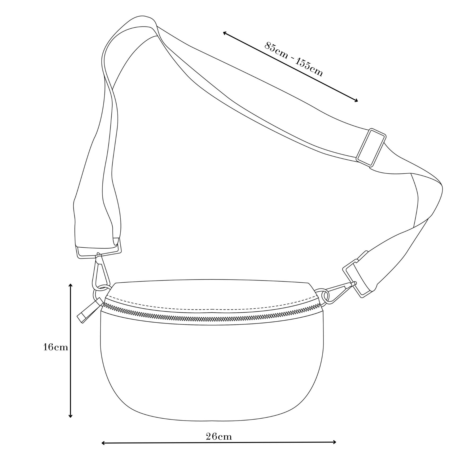 ARTVALL Umhängetasche Echtleder Handtasche Damen Brusttasche Hellgrau (Tasche inkl. Taschenband), Leder Bauchtasche klein breiter Schulterriemen abnehmbarer Taschengurt