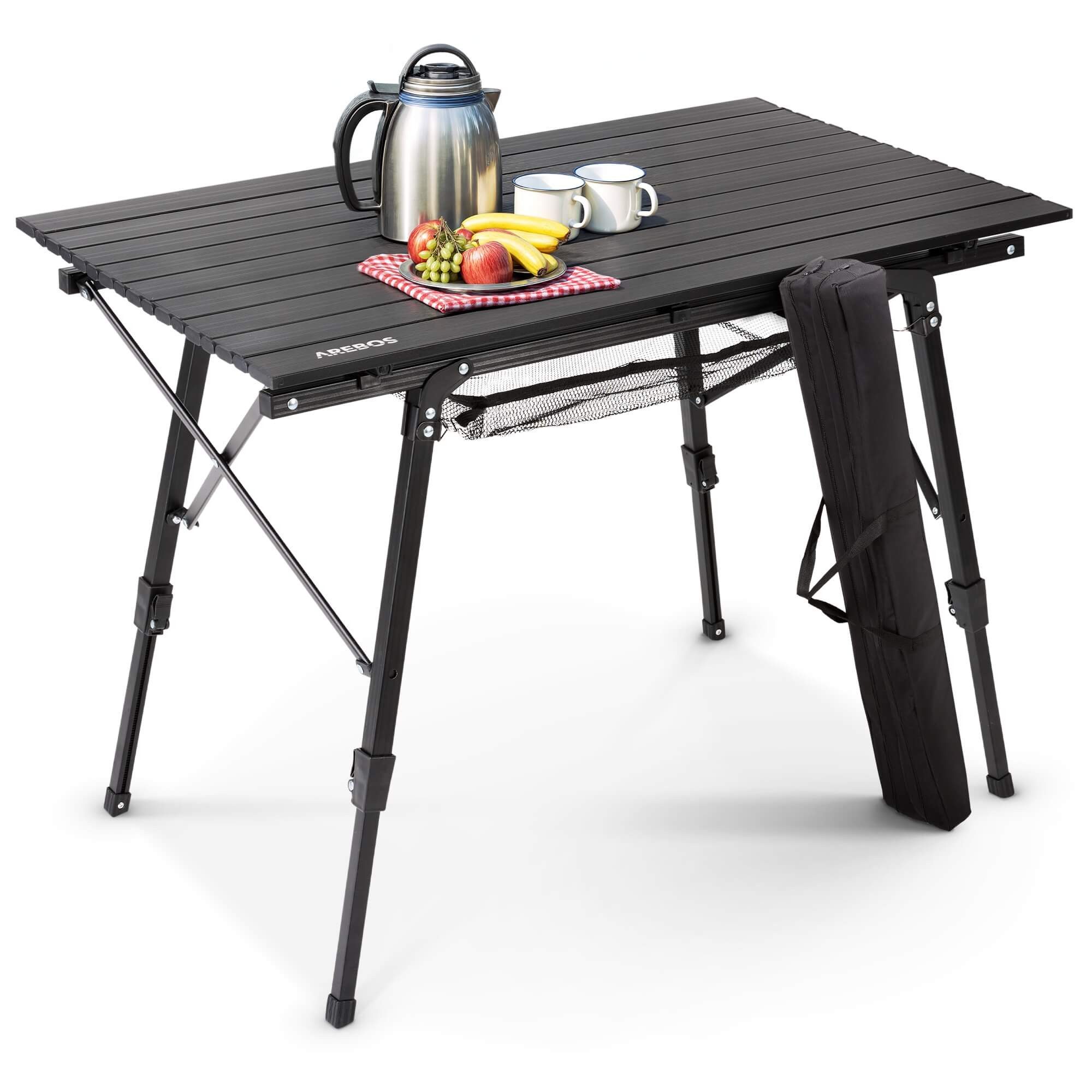 Arebos Campingtisch 90x51,5 cm Reisetisch faltbar, klappbar für Camping, Pi günstig online kaufen