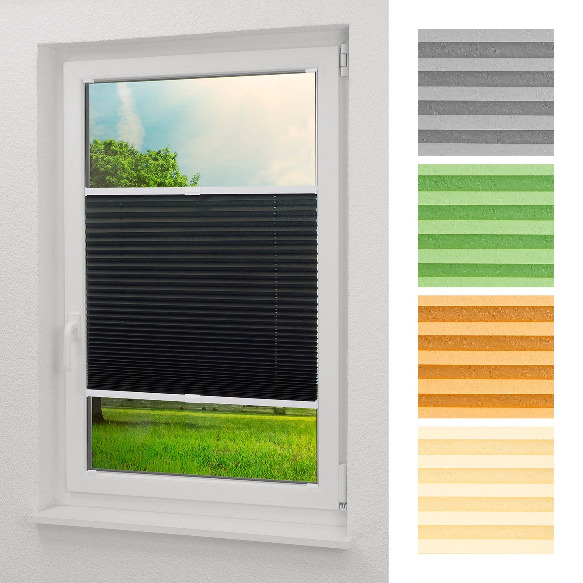 Plissee Crush Tageslicht, LYSEL®, blickdicht, HxB 130x50cm