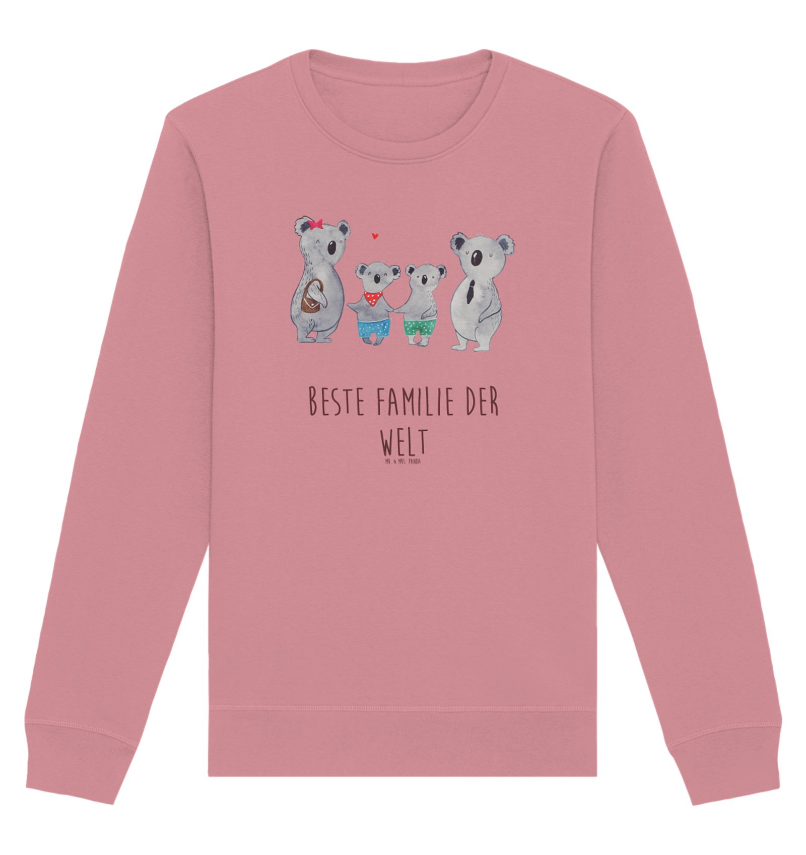 Longpullover Koala Familie zwei Größe S - Canyon Pink - Geschenk, Sweatshirt Fraue