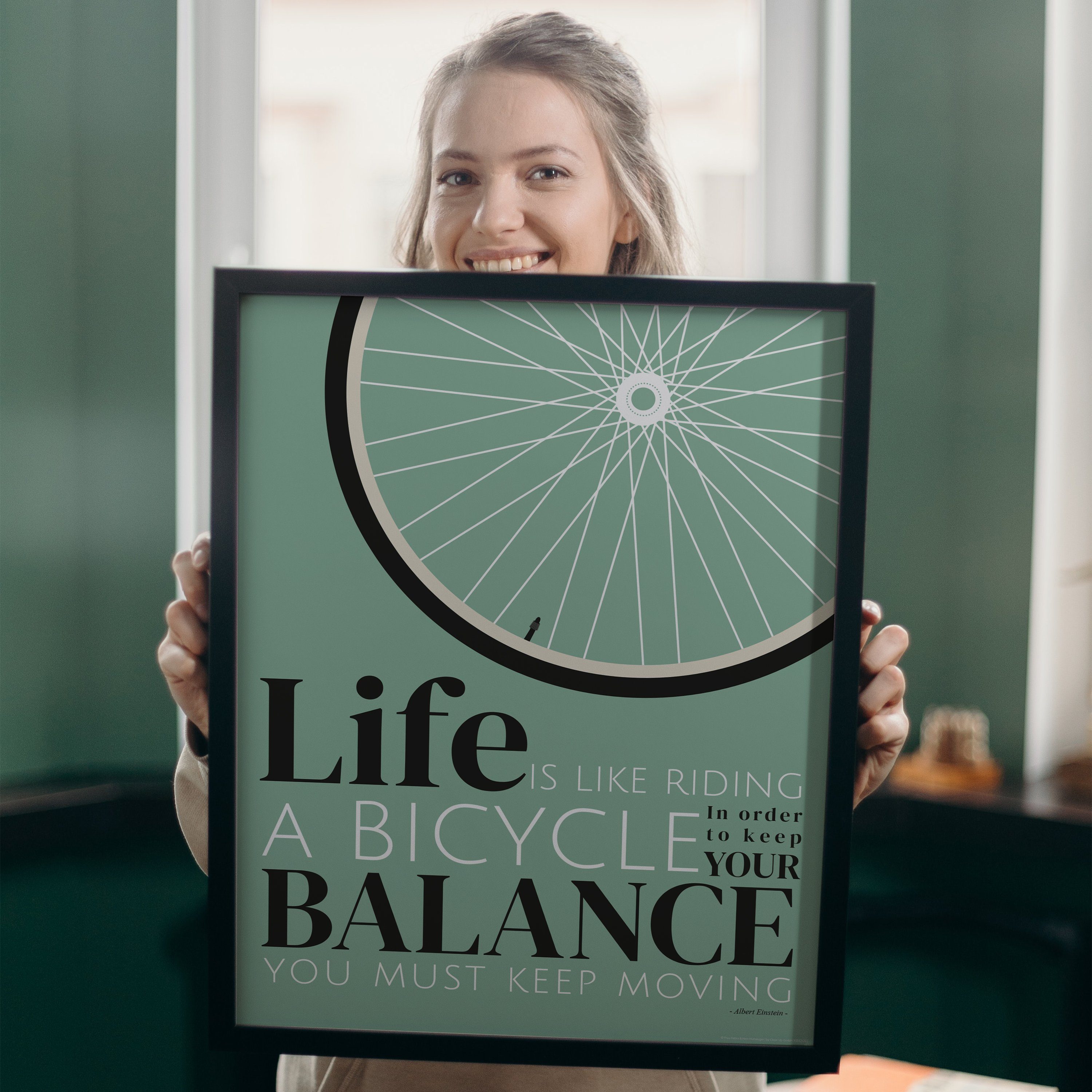 Close Up Poster Life Is Like Riding A Bicycle Kunstdruck 250 gr Papier, matt