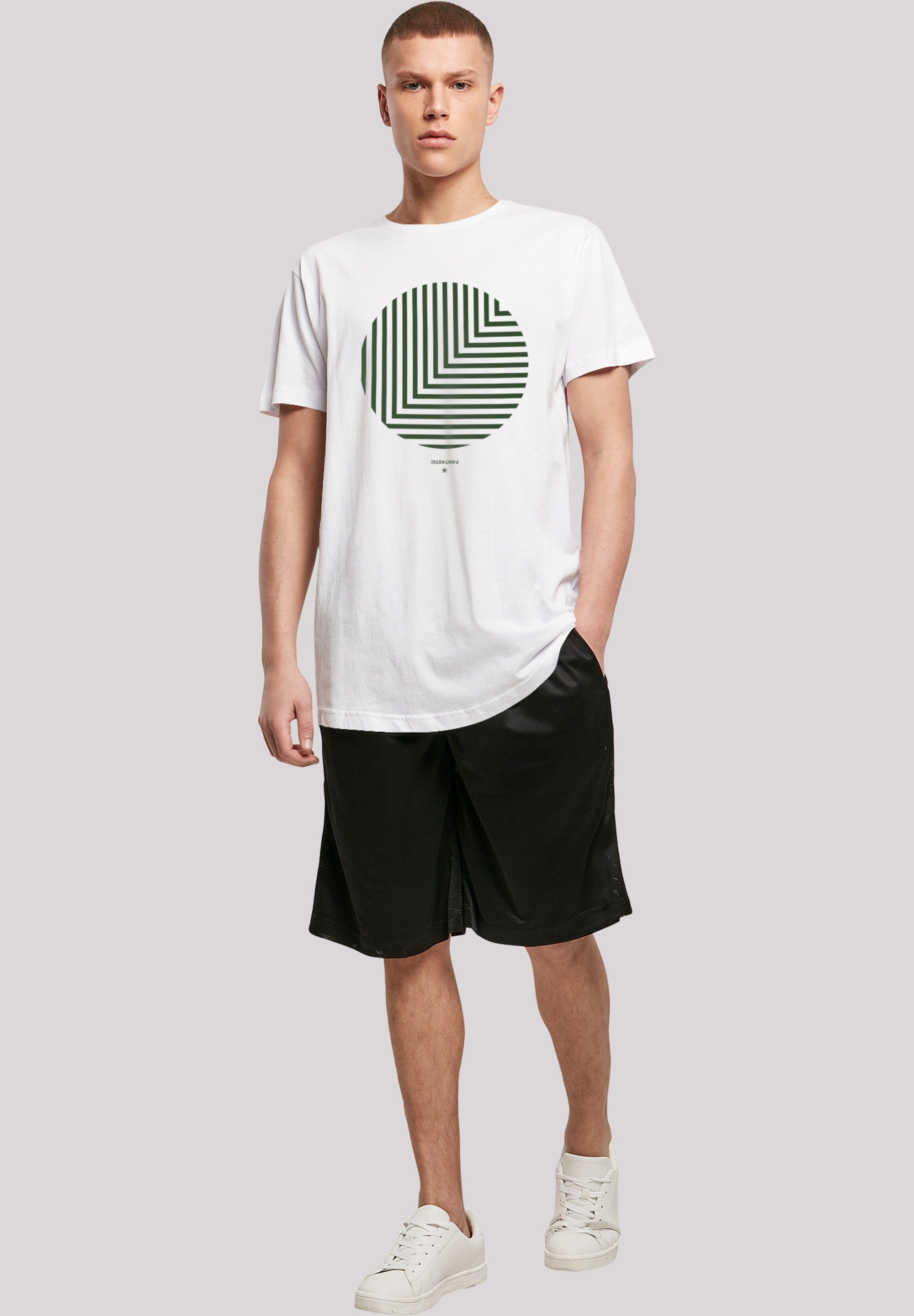 Geometrics Print weiß Grün F4NT4STIC T-Shirt
