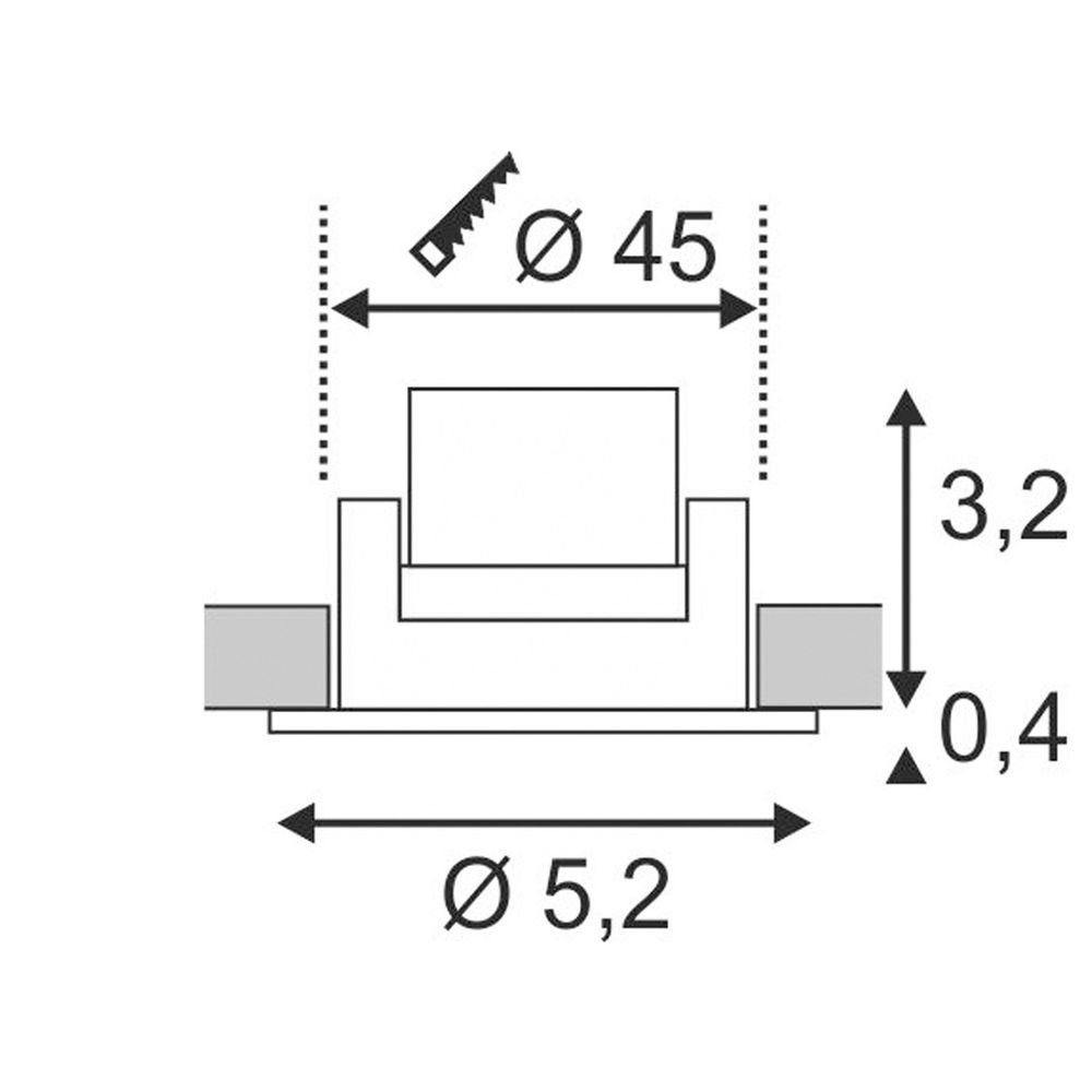 Leuchtmittel warmweiss, keine Einbauleuchte SLV LED Weiß-matt Einbaustrahler, Ja, LED, Clipfedern, Hochvol, LED-Einbaustrahler verbaut, Angabe, Mini Set, enthalten: Einflammiger fest Einbauleuchte Tria New