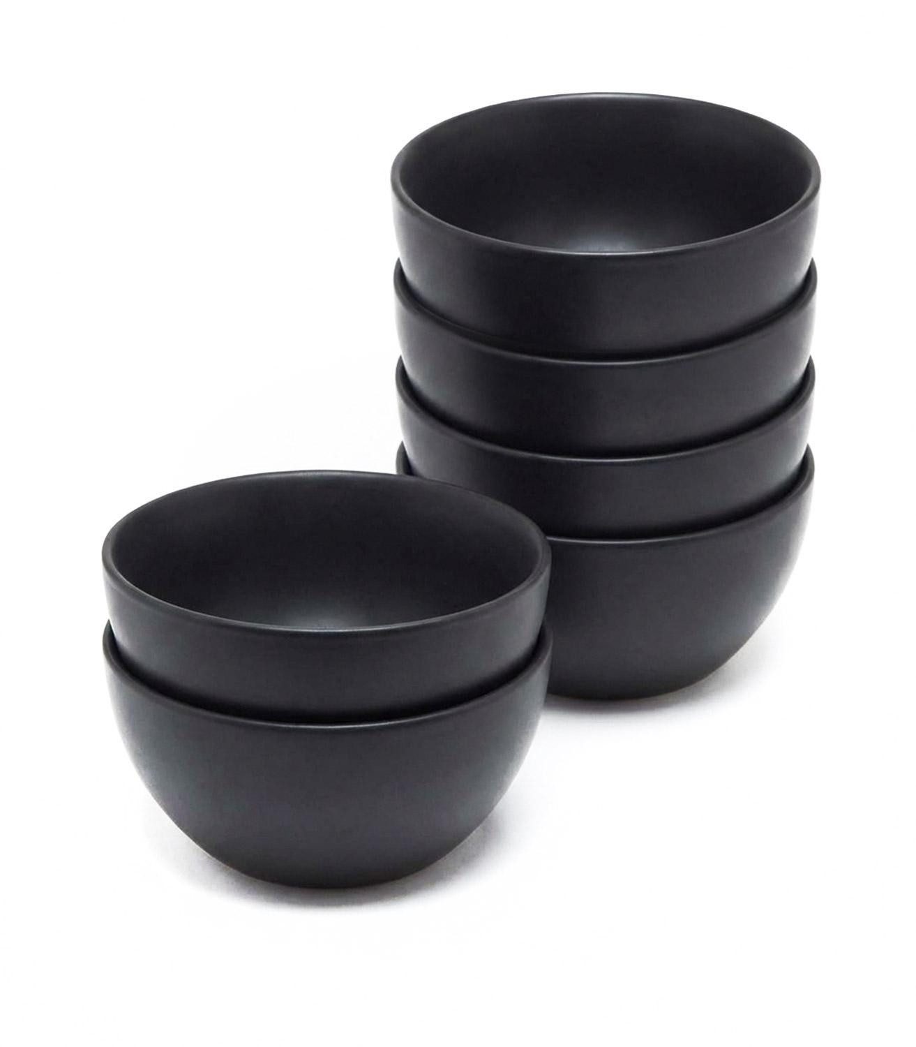 HIT Trading Dipschale BRUNCH, Ø 9,5 cm, Schwarz matt, Steingut